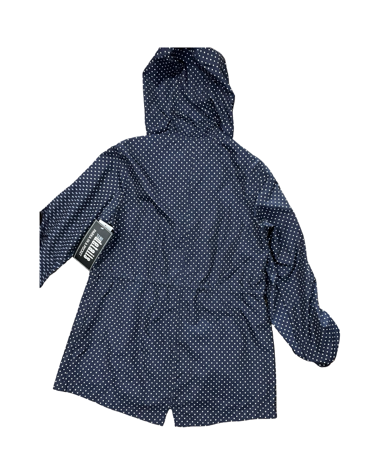 Jacket Windbreaker By Clothes Mentor In Blue & White, Size:S