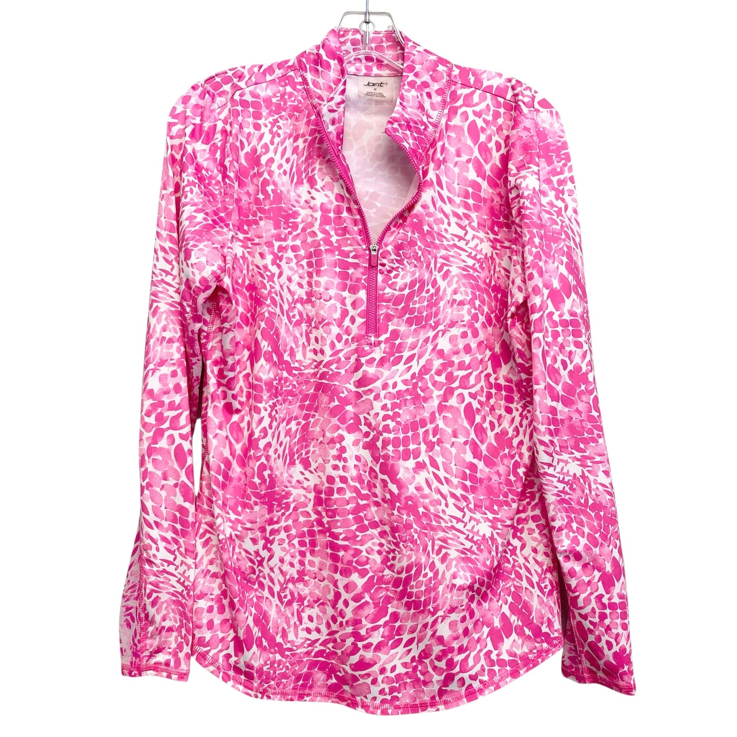 Athletic Top Ls Collar By Jofit In Pink, Size:M