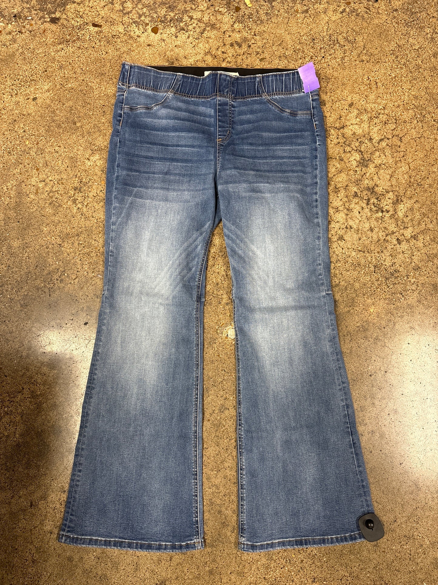 Jeans Flared By Soft Surroundings In Blue Denim, Size:L