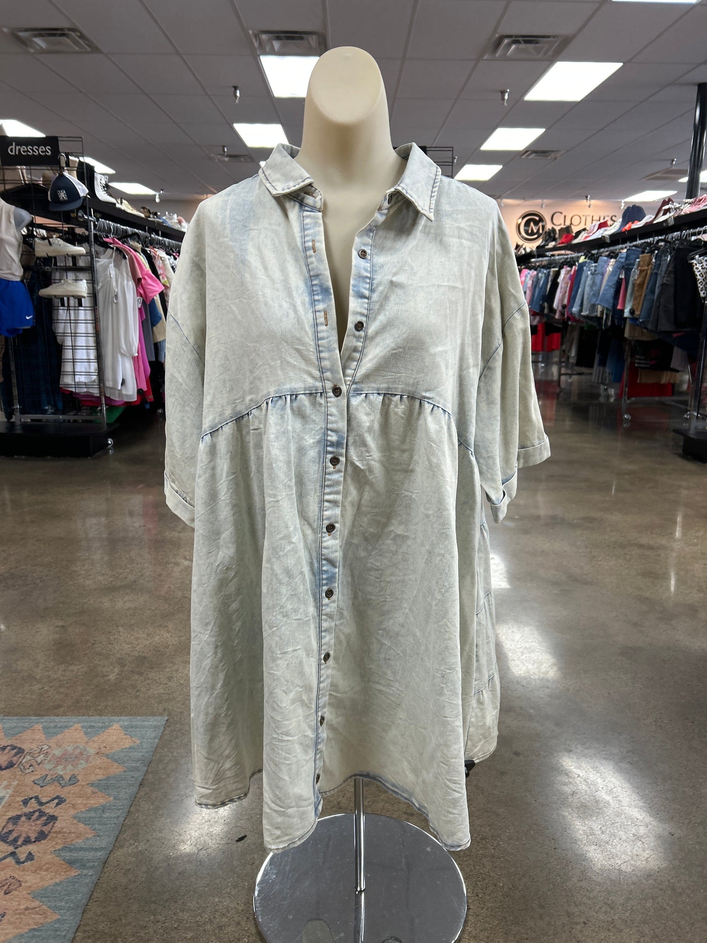Dress Casual Short By Entro In Blue Denim, Size:M