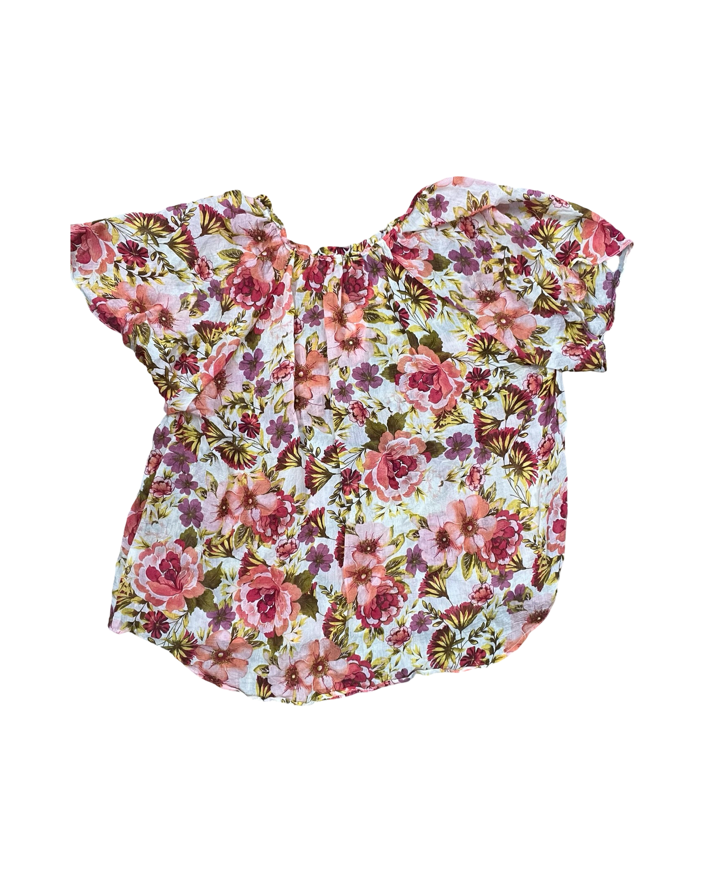 Top Ss By Figuero & Flower In Cream & Orange, Size:Xl