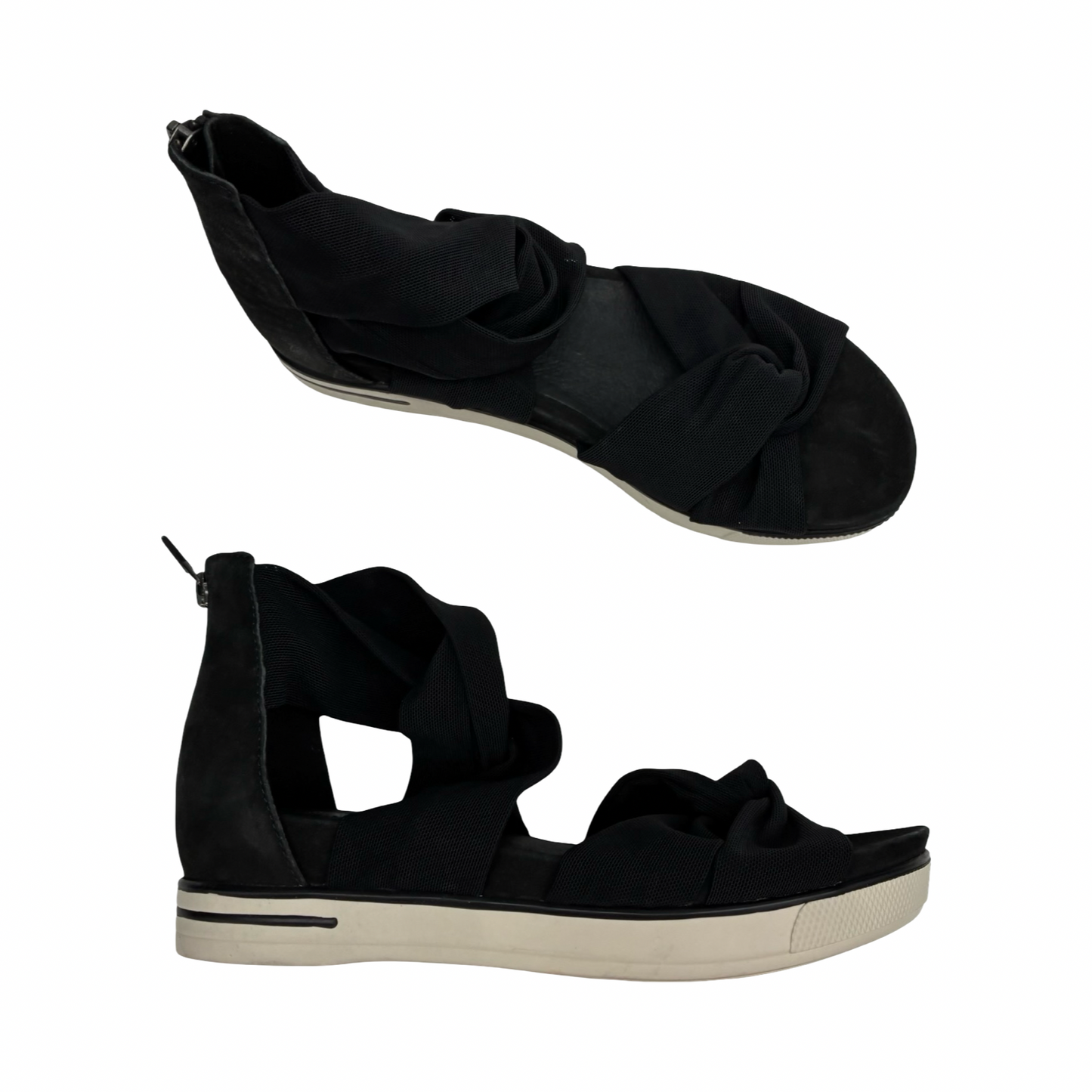 Sandals Flats By Eileen Fisher In Black, Size:6
