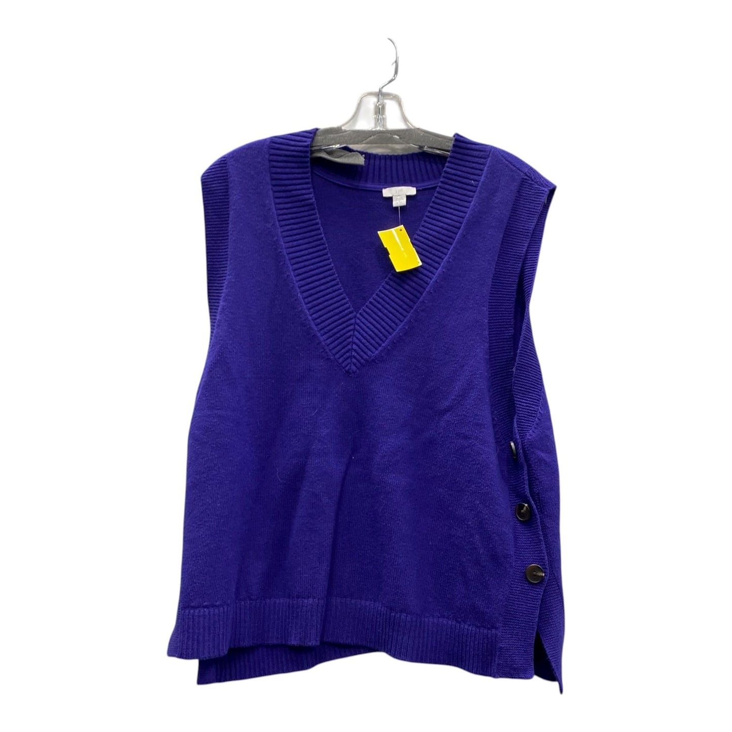 Vest Sweater By J. Jill In Purple, Size:Mp