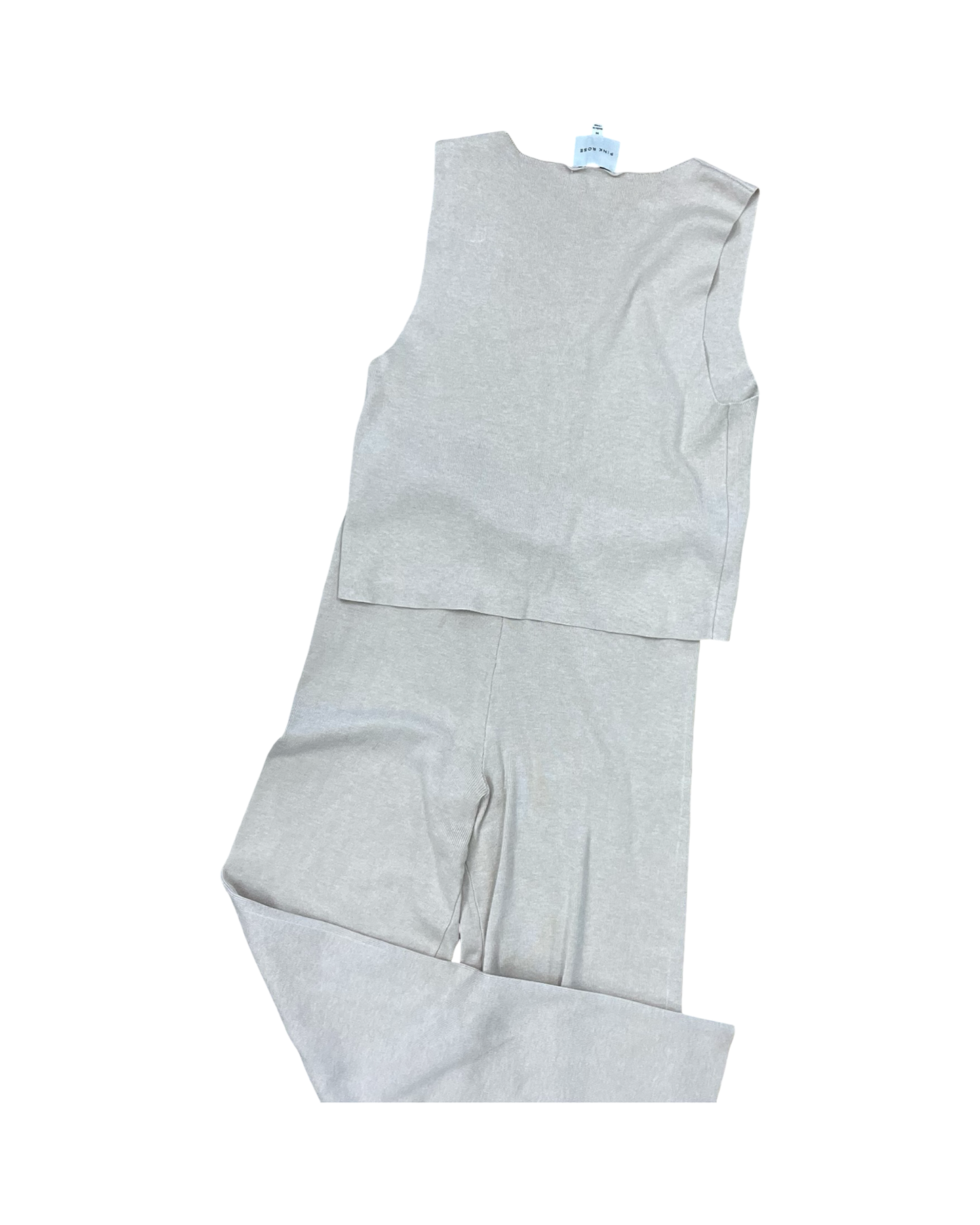 Lounge Set Pants By Pink Rose In Tan, Size:M