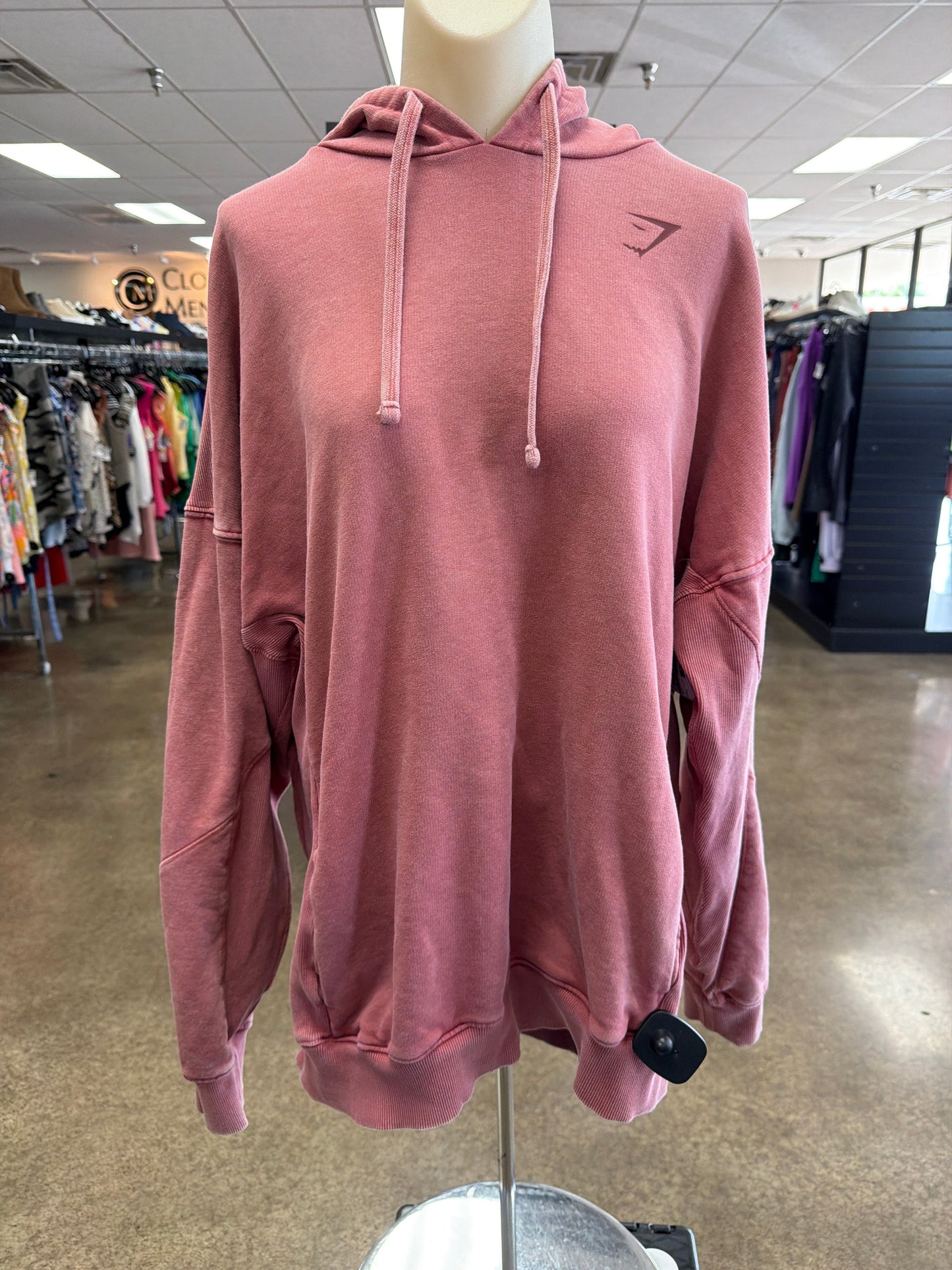 Athletic Sweatshirt Hoodie By Gym Shark In Red, Size:L