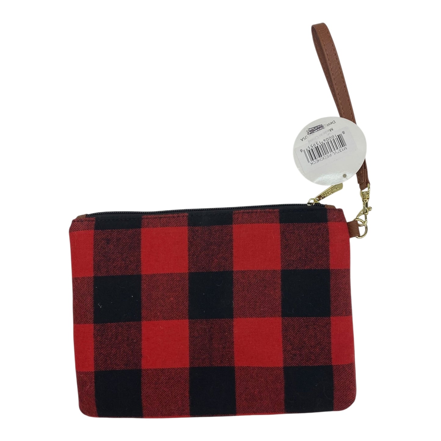 Wristlet By Clothes Mentor In Black & Red, Size:Medium