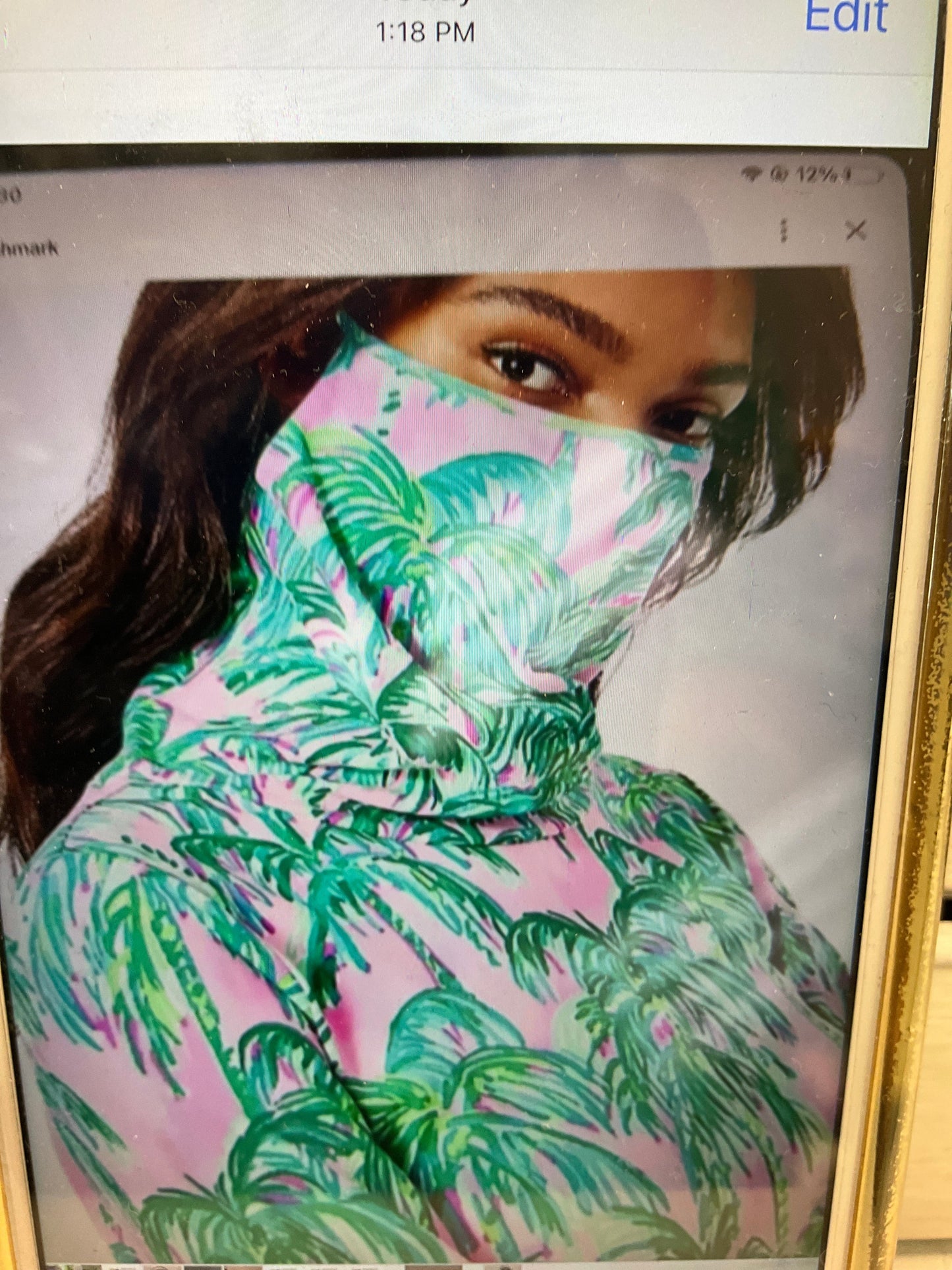 Top Long Sleeve Designer By Lilly Pulitzer In Green & Pink, Size: Xxl