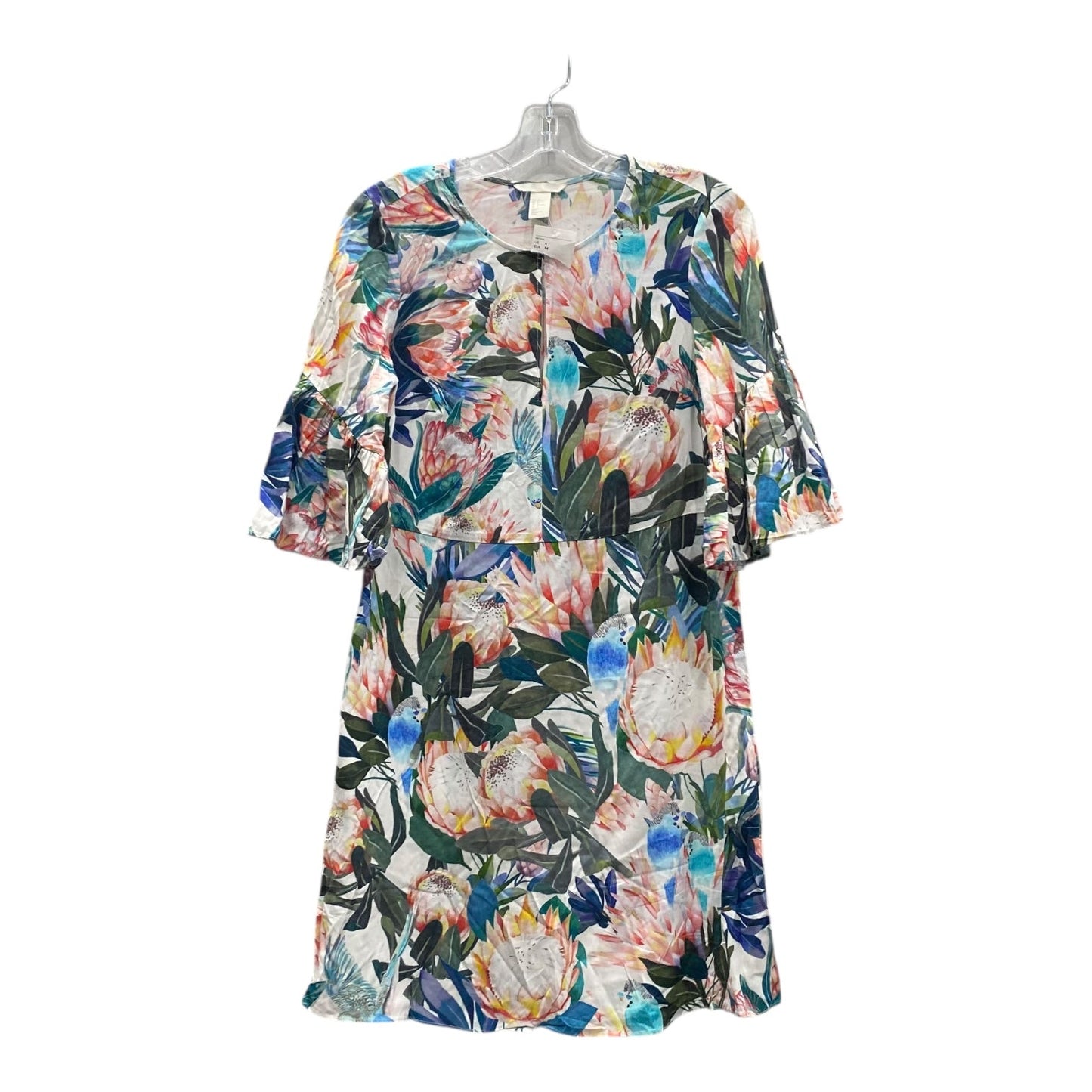 Dress Casual Short By H&M In Floral Print, Size:4