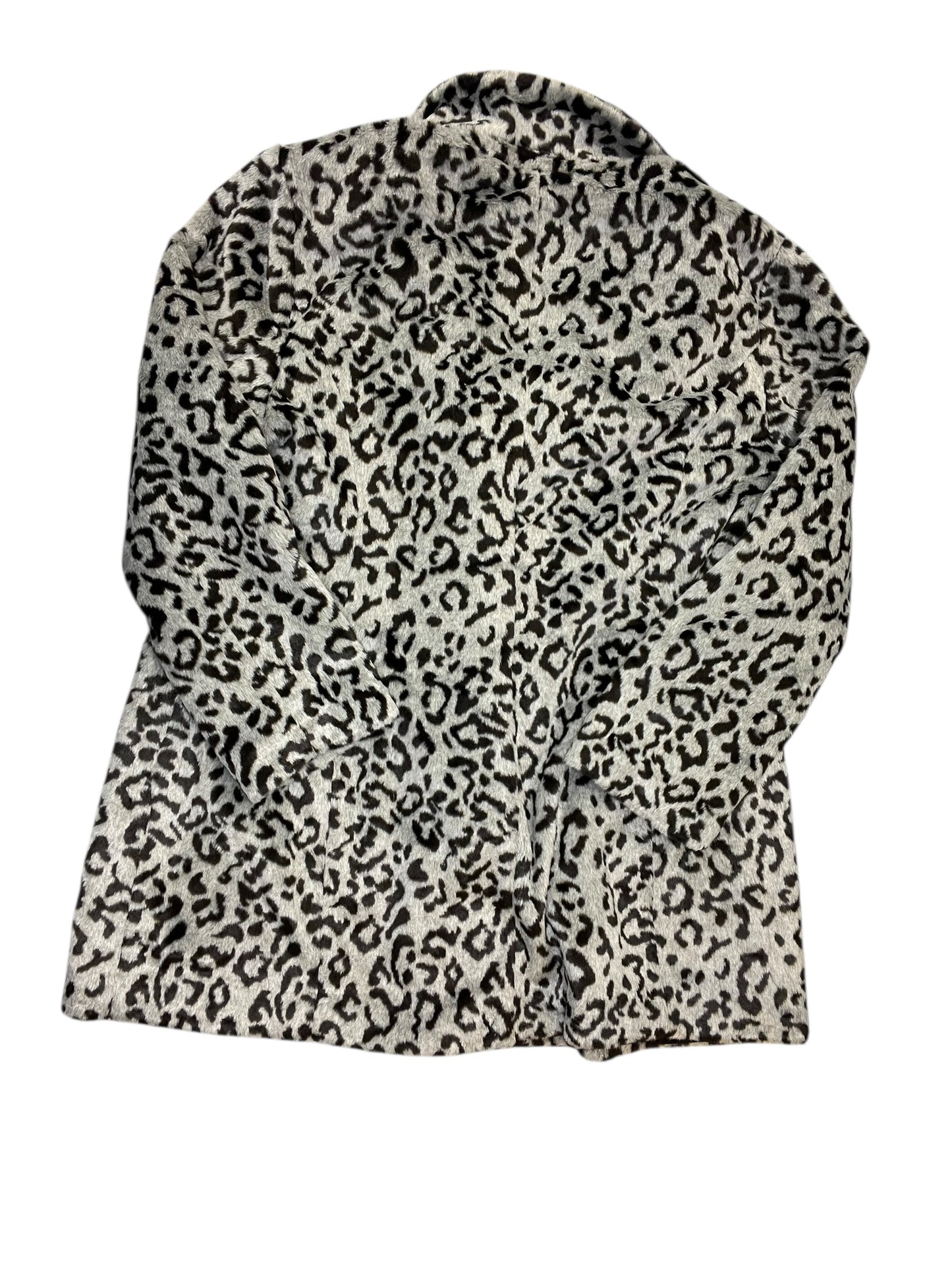 Coat Faux Fur & Sherpa By Chicos In Leopard Print, Size:Xl