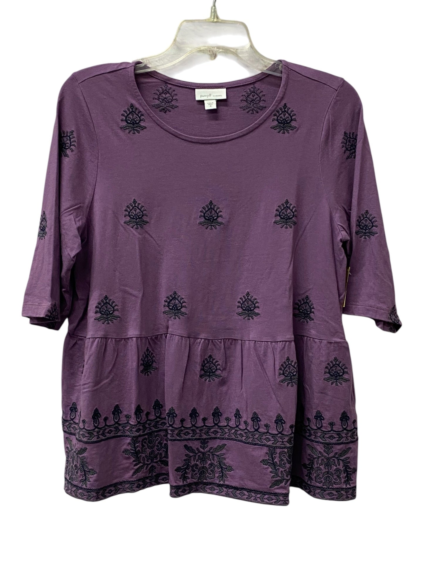 Top Ss By Pure Jill In Purple, Size:M