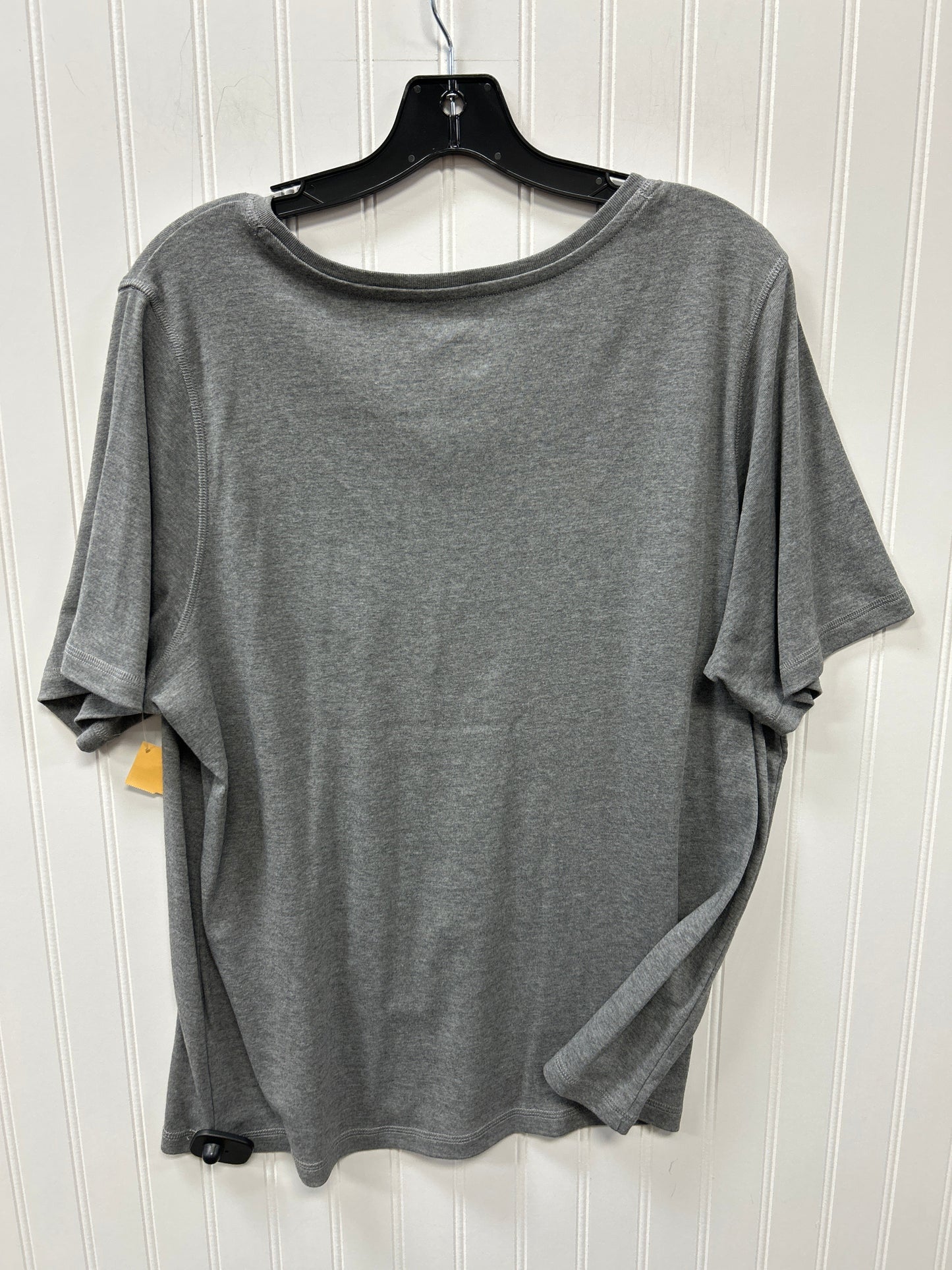 Top Ss Basic By Cj Banks In Grey, Size:1X