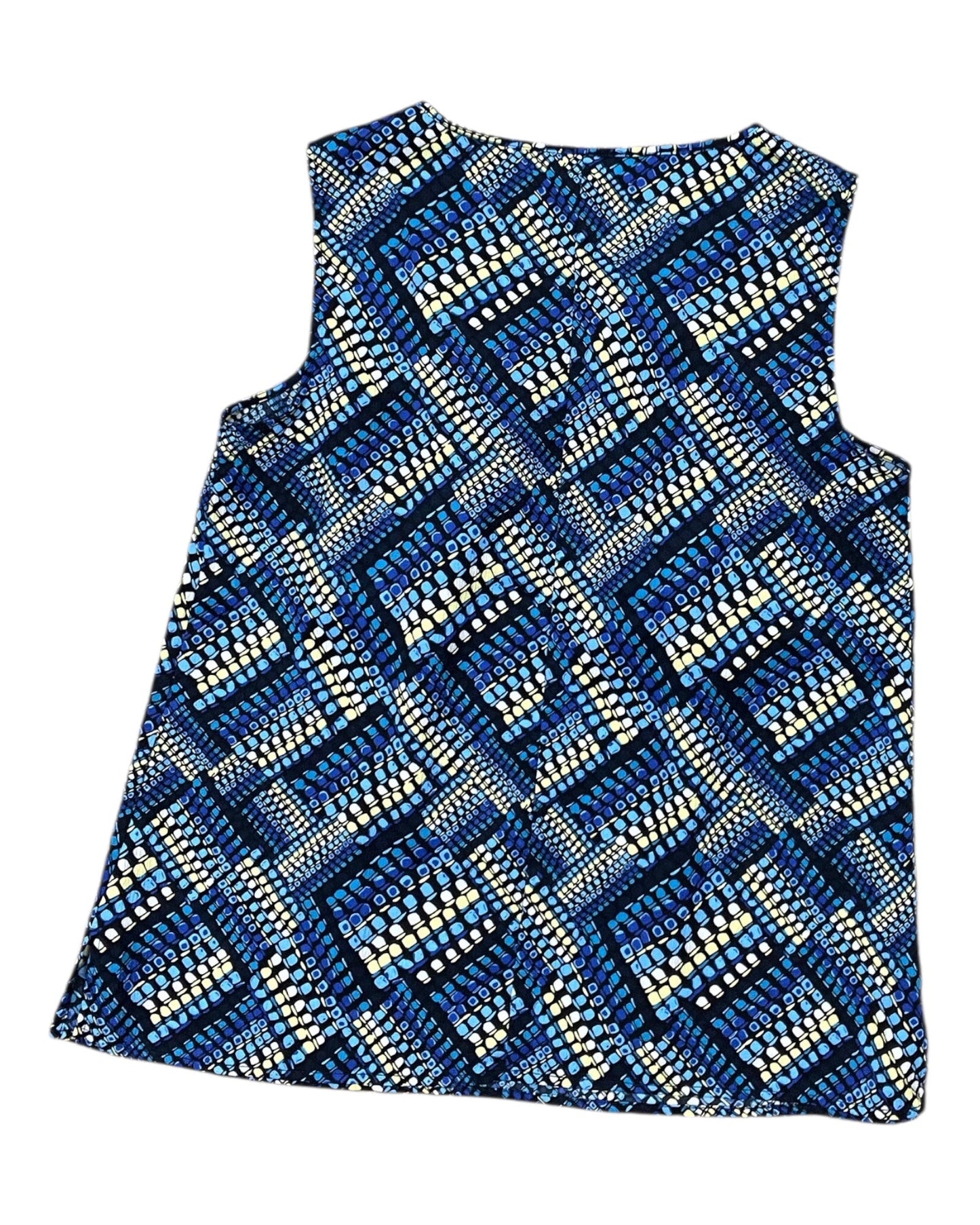 Top Sleeveless By Christopher And Banks In Black & Blue, Size:S