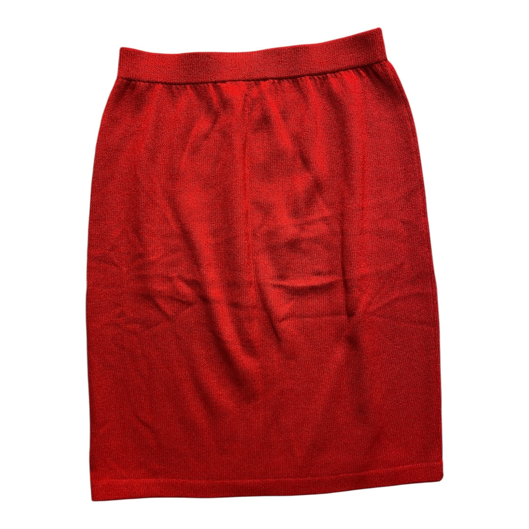 Skirt Designer By St John Collection In Red, Size:L