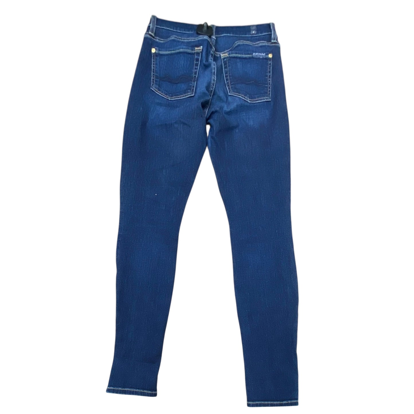 Jeans Skinny By 7 For All Mankind In Blue Denim, Size:0