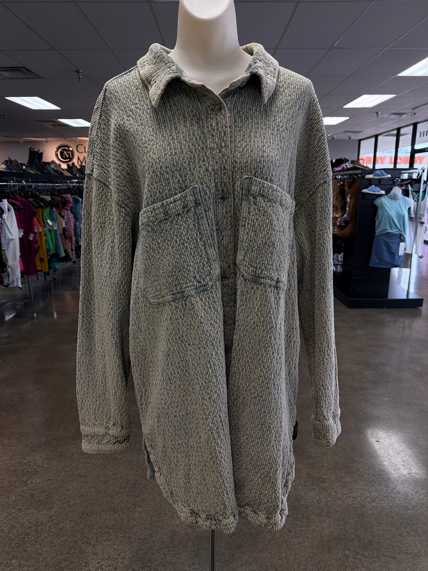 Jacket Shirt By Bdg In Green, Size:L