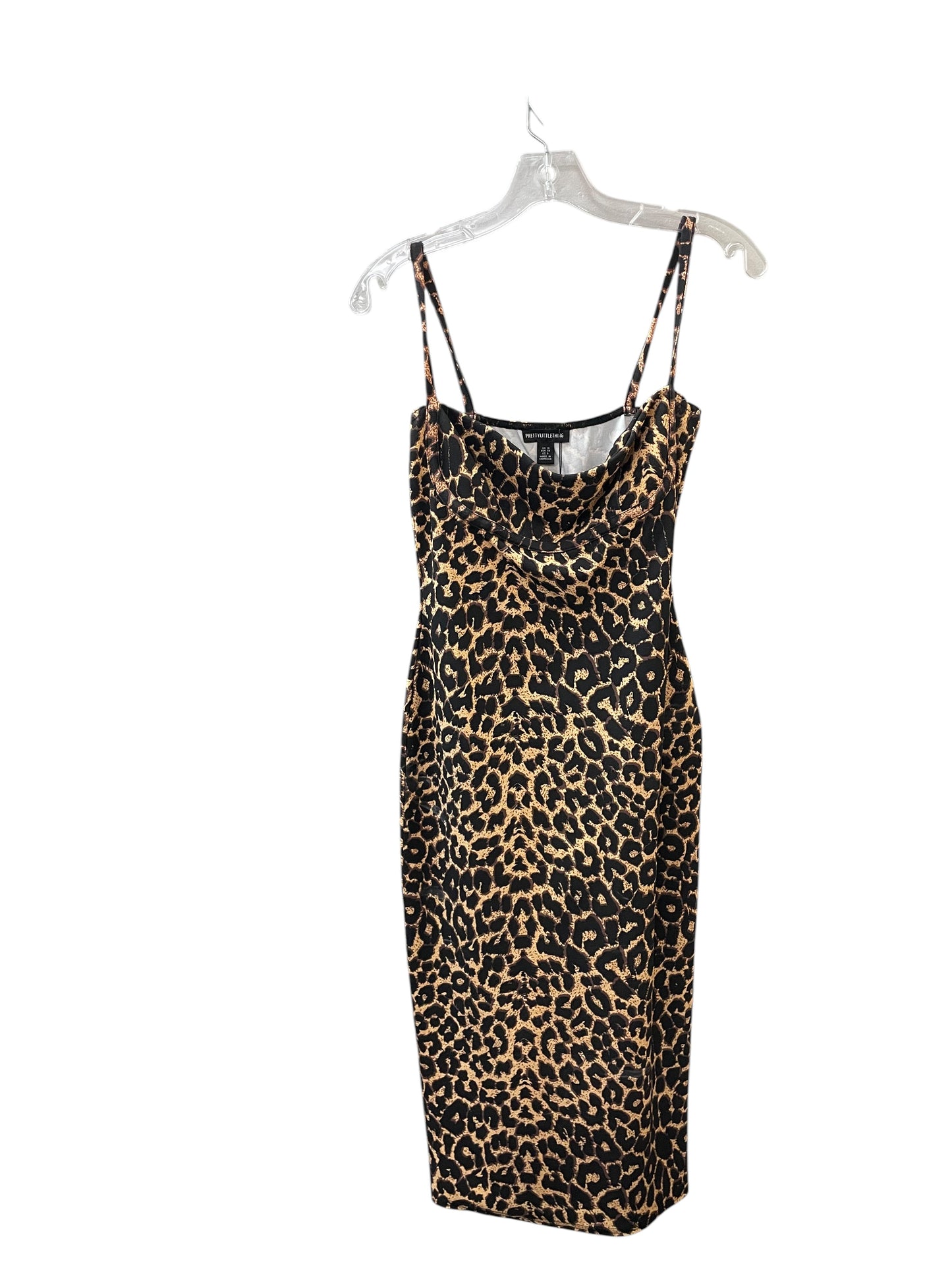 Dress Party Midi By Pretty Little Thing In Animal Print, Size:L