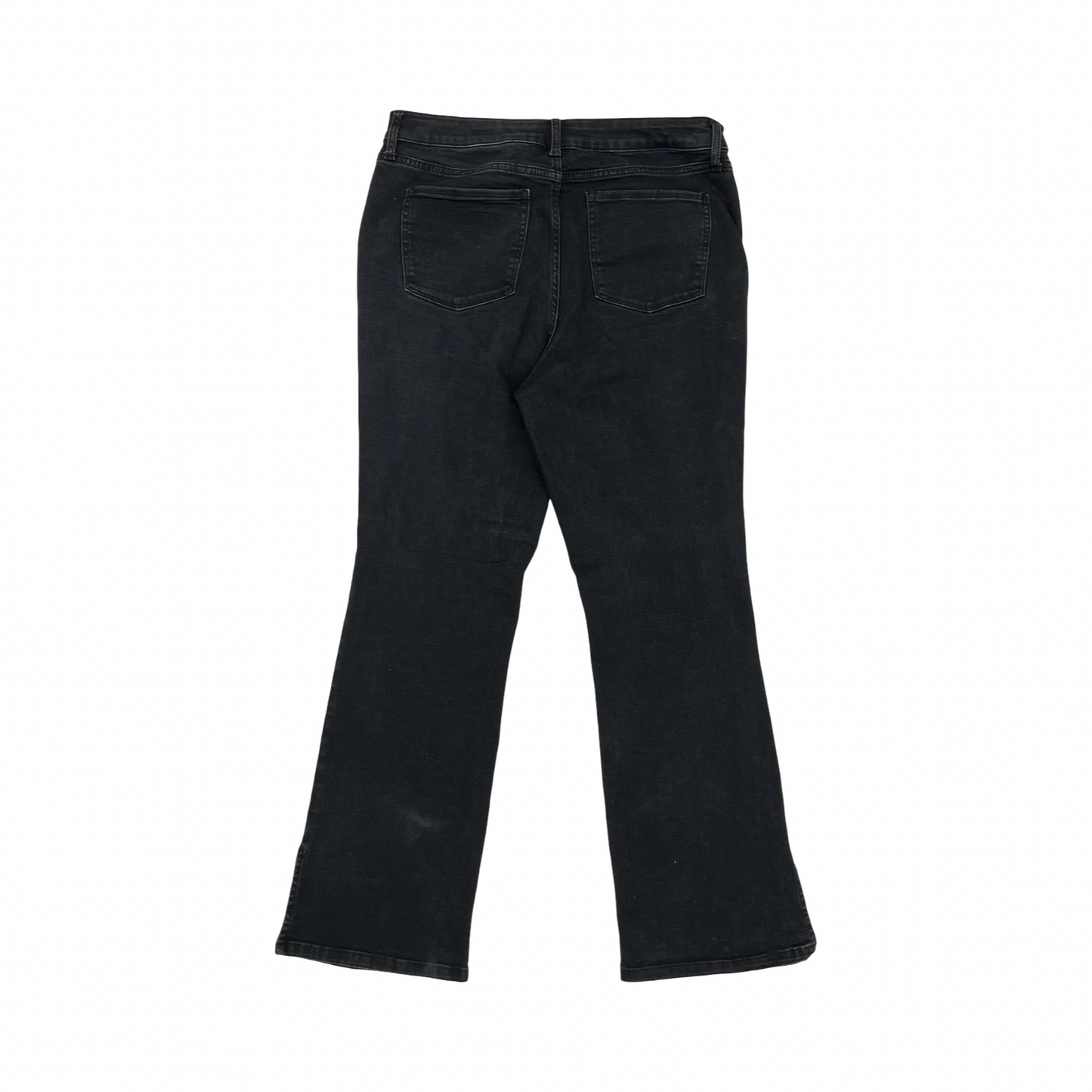 Jeans Flared By Nine West In Black Denim, Size:14