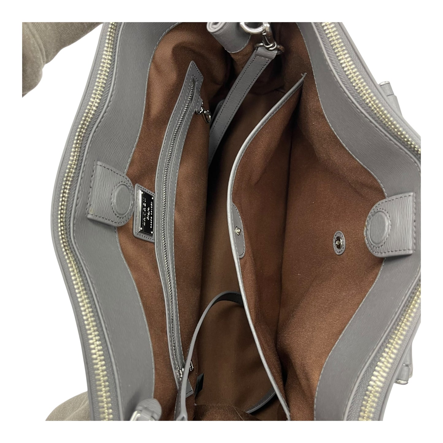 Handbag By Ralph Lauren In Grey, Size:Large