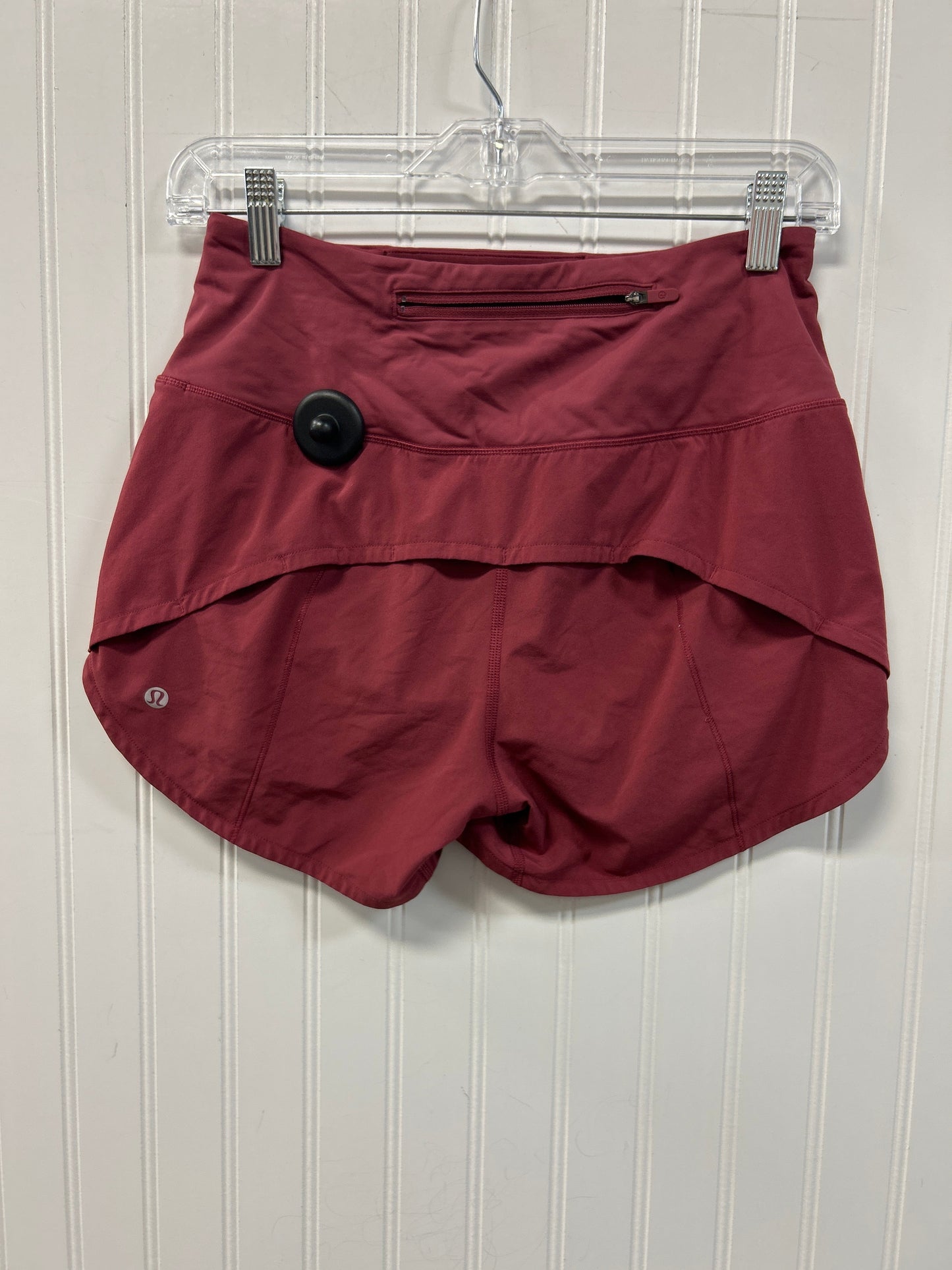 Athletic Shorts By Lululemon In Pink, Size:4