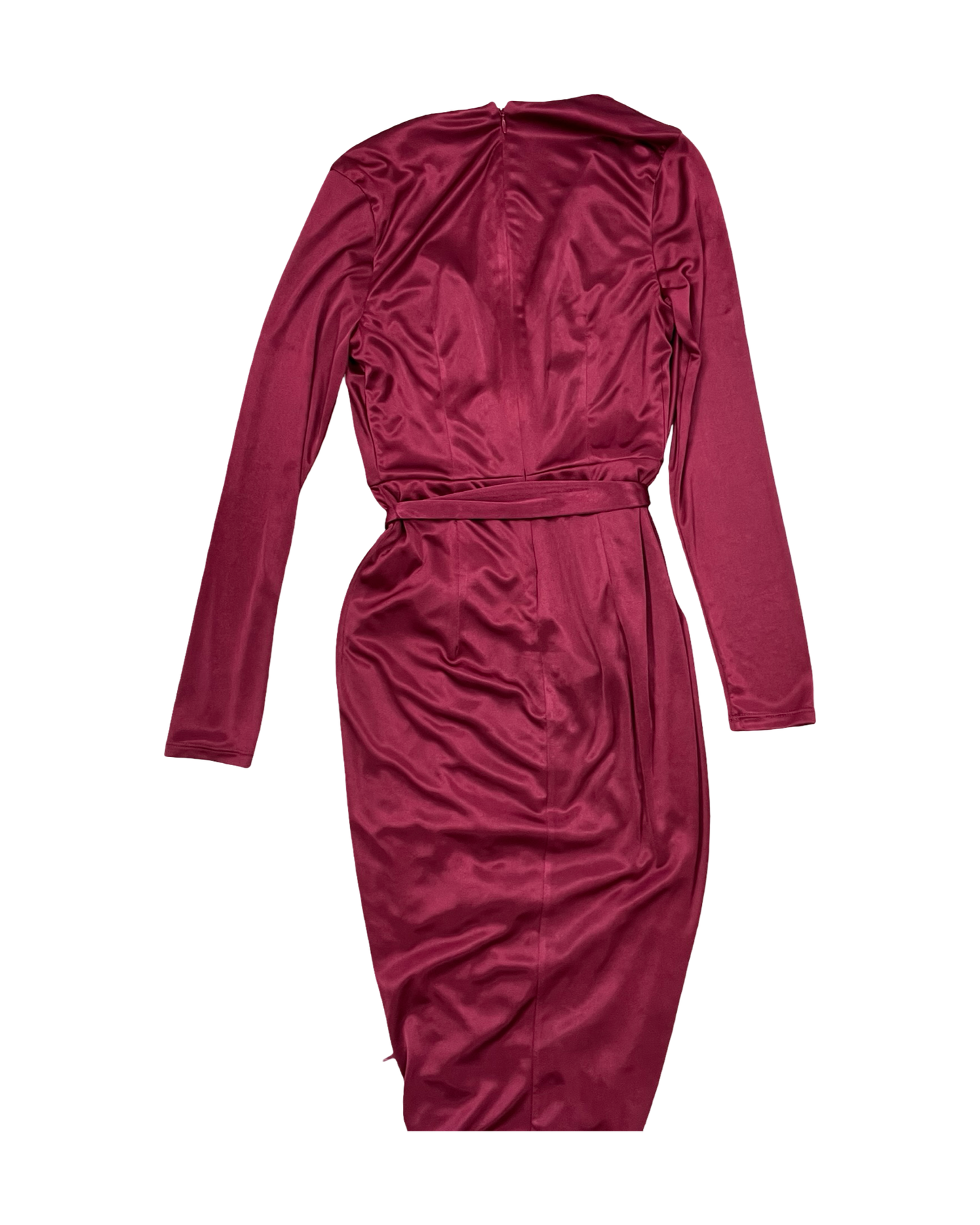 Dress Casual Midi By Clothes Mentor In Maroon, Size:Xs