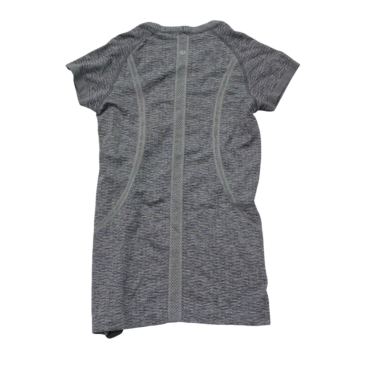 Athletic Top Ss By Lululemon In Grey, Size:8