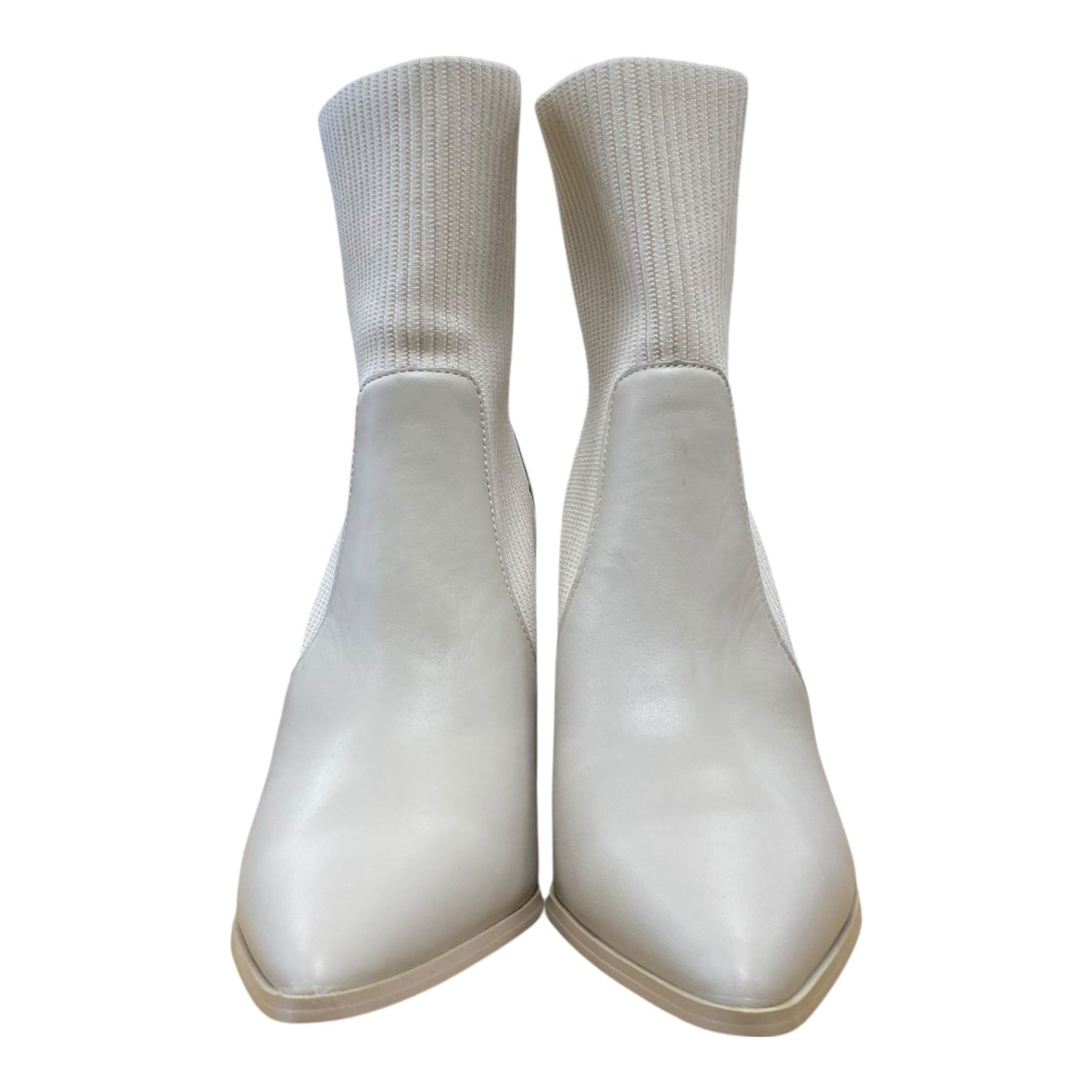 Boots Ankle Heels By Steve Madden In Cream, Size:9