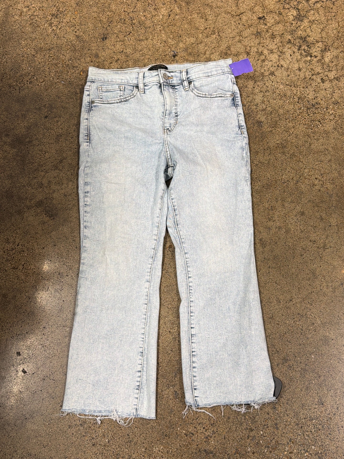 Jeans Cropped By Banana Republic In Blue Denim, Size:10P