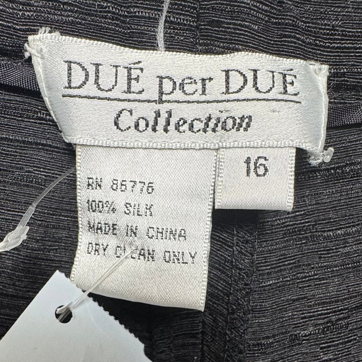 Silk Pants Lounge By Due Per Due Collection In Black, Size: 16