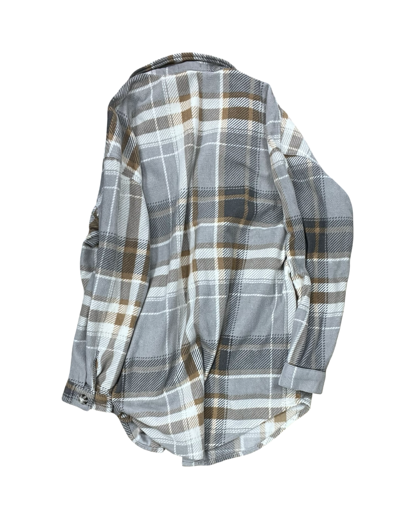 Jacket Shirt By Maurices In Grey, Size:M