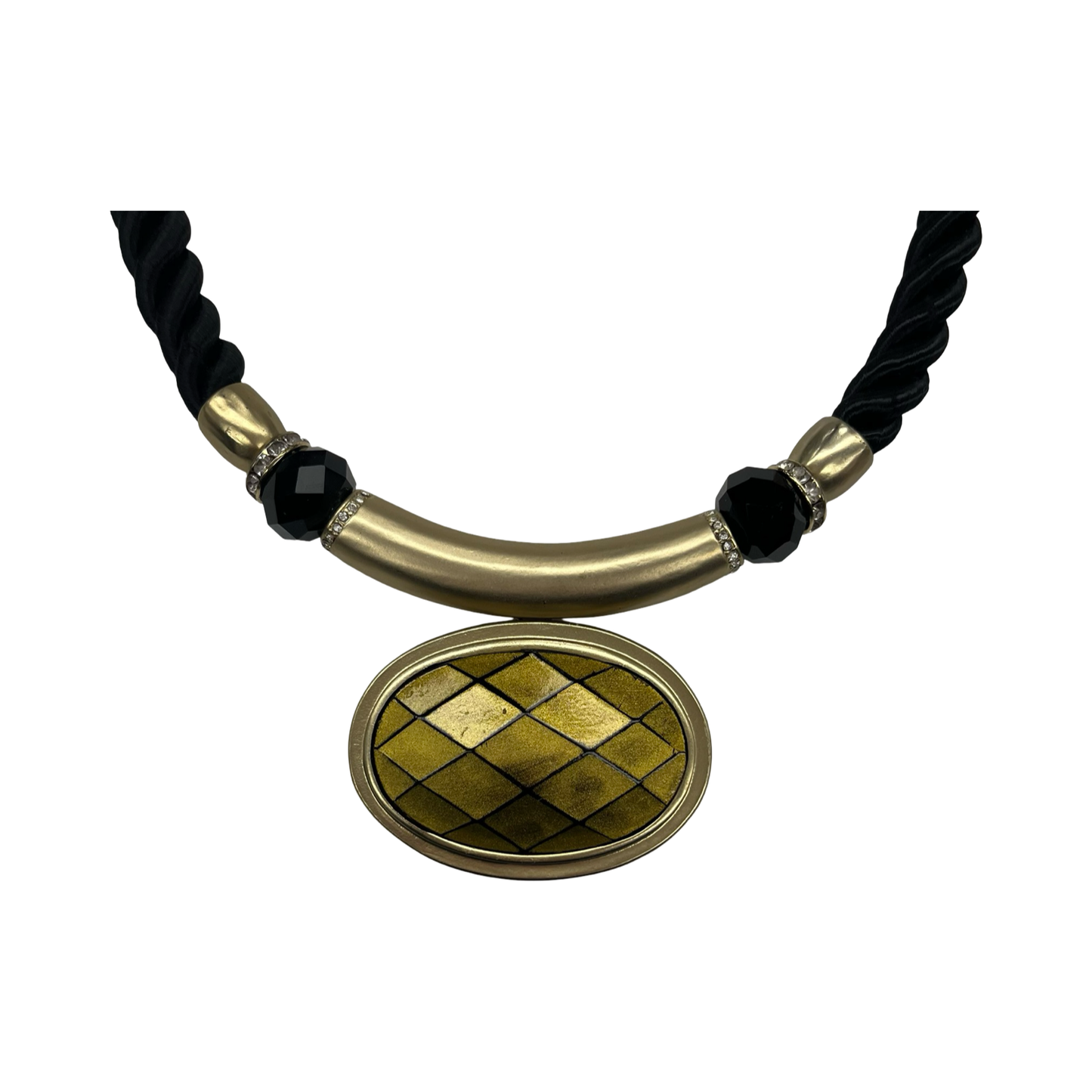 Necklace Statement By Chicos In Black & Gold