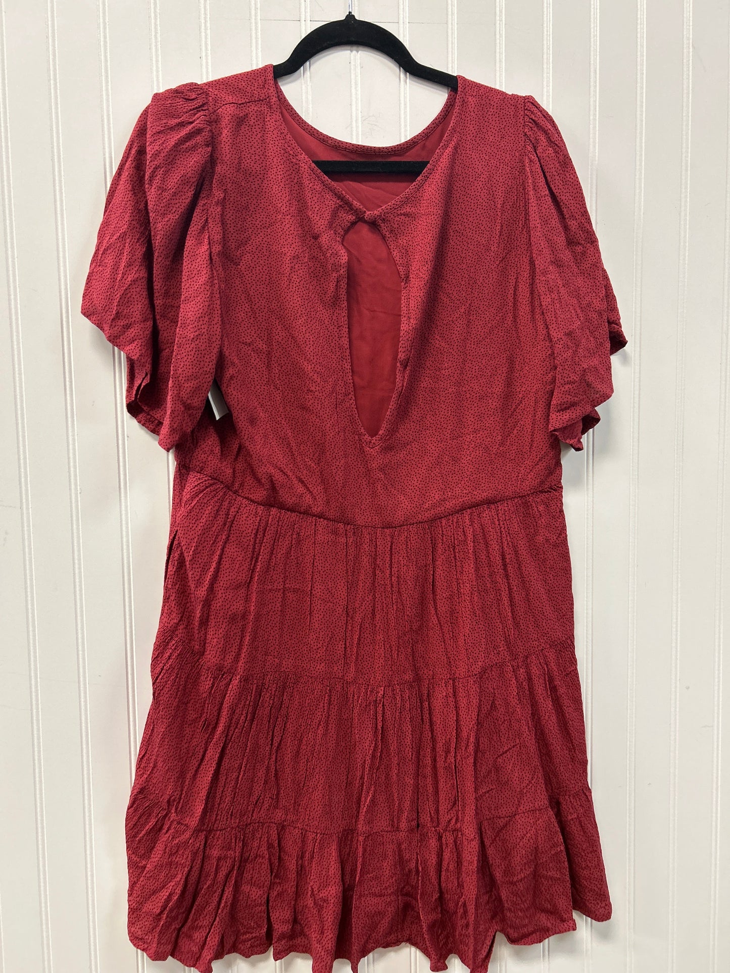 Dress Casual Midi By Abercrombie And Fitch In Red, Size:M