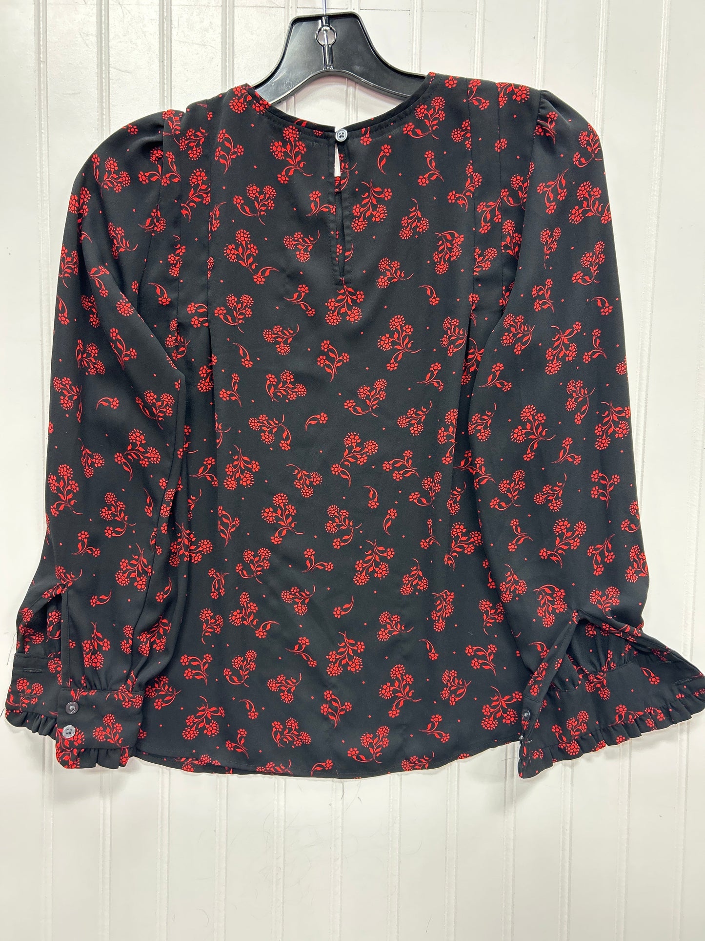 Top Ls By Loft In Black & Red, Size:Xsp