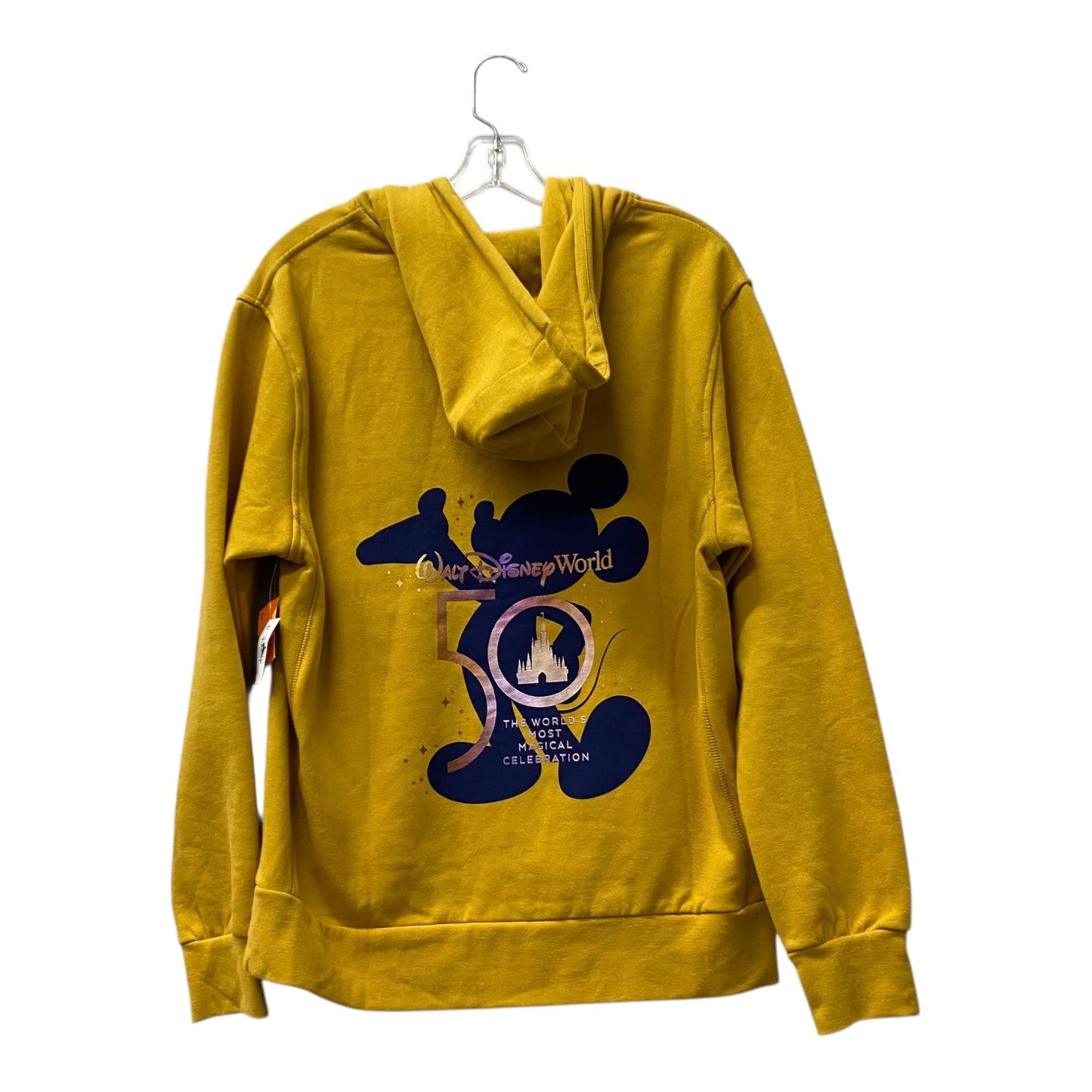 Athletic Sweatshirt Hoodie By Disney In Yellow, Size:S