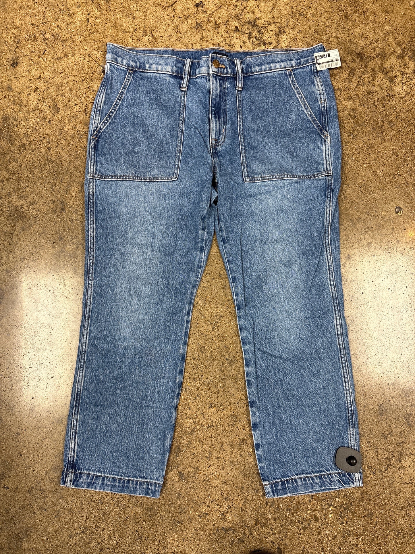 Jeans Straight By J. Crew In Blue Denim, Size:12