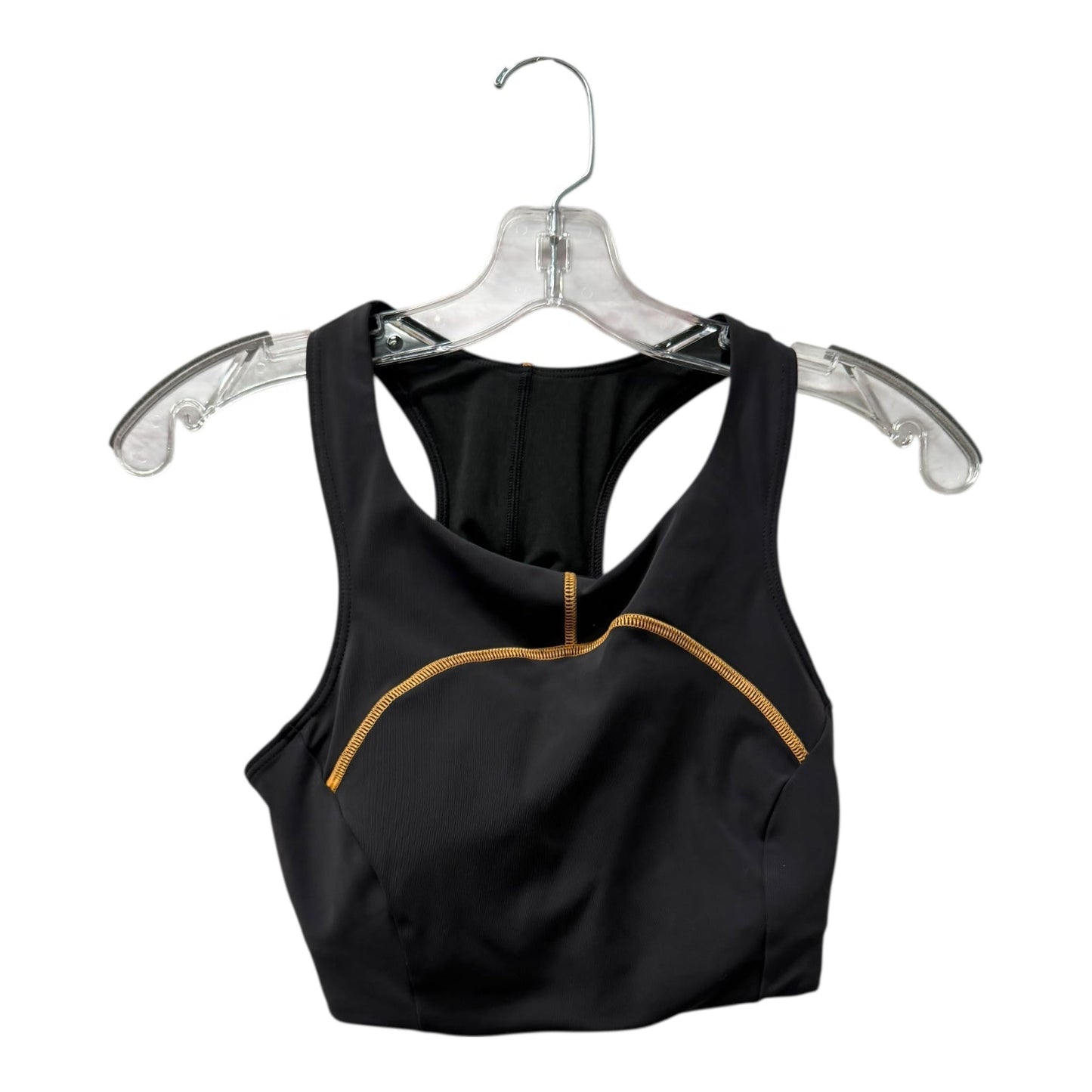 Athletic Bra By Lululemon In Black & Orange, Size:M