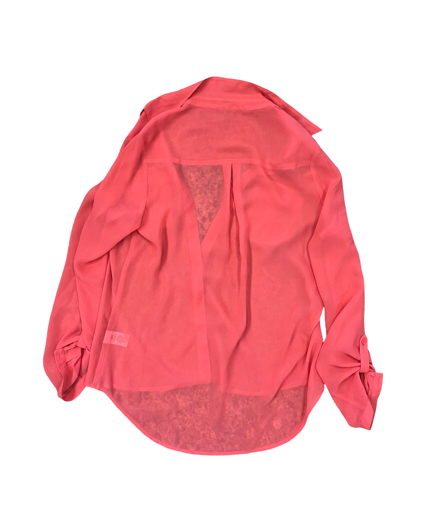 Blouse Ls By Maurices In Coral, Size:M