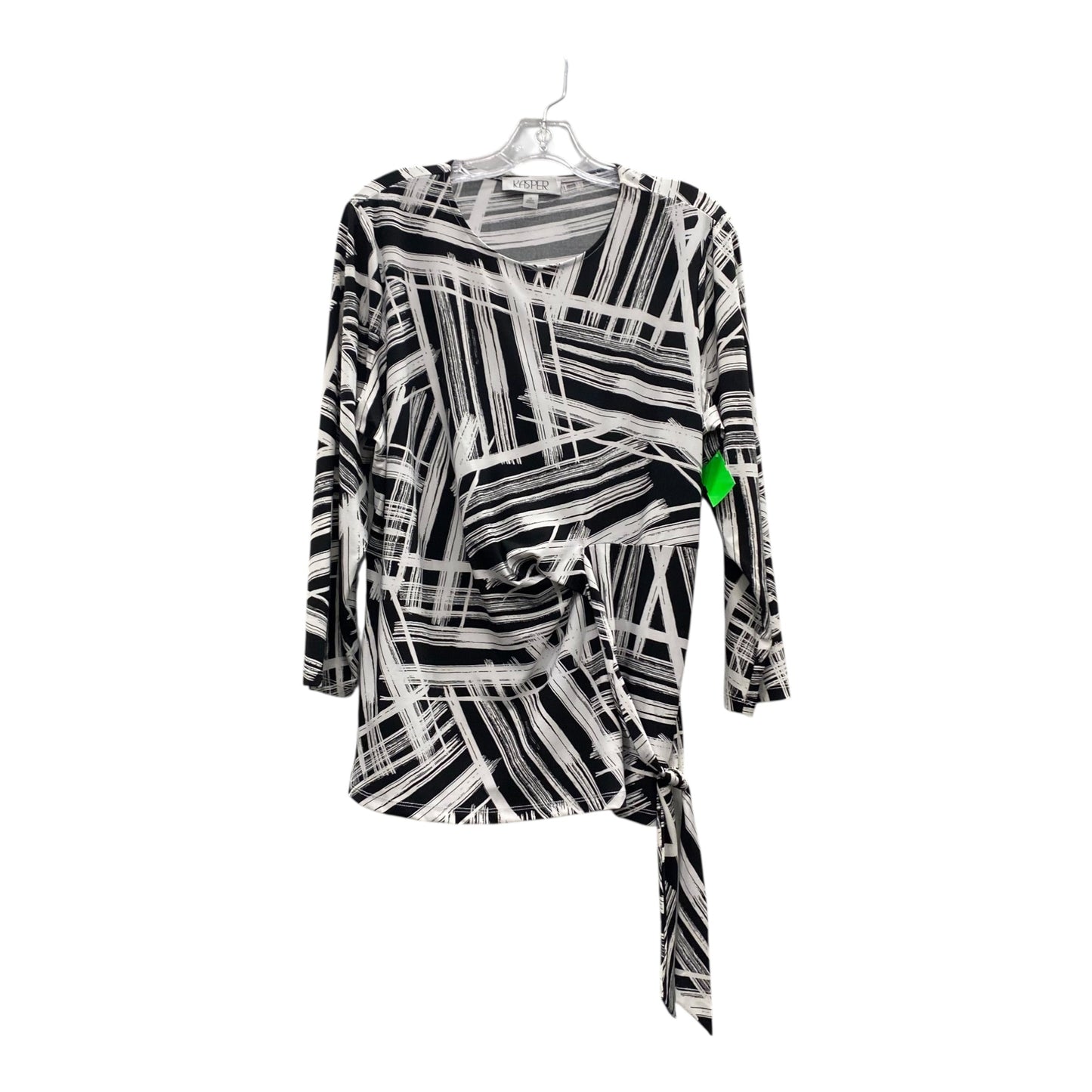 Top Ls By Kasper In Black & White, Size:1X