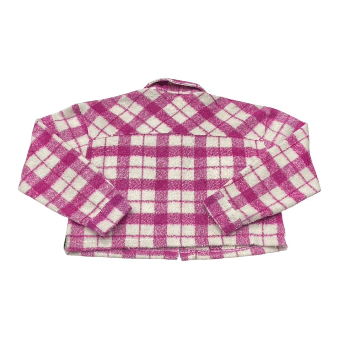 Jacket Shirt By Thread And Supply In Pink & White, Size:L
