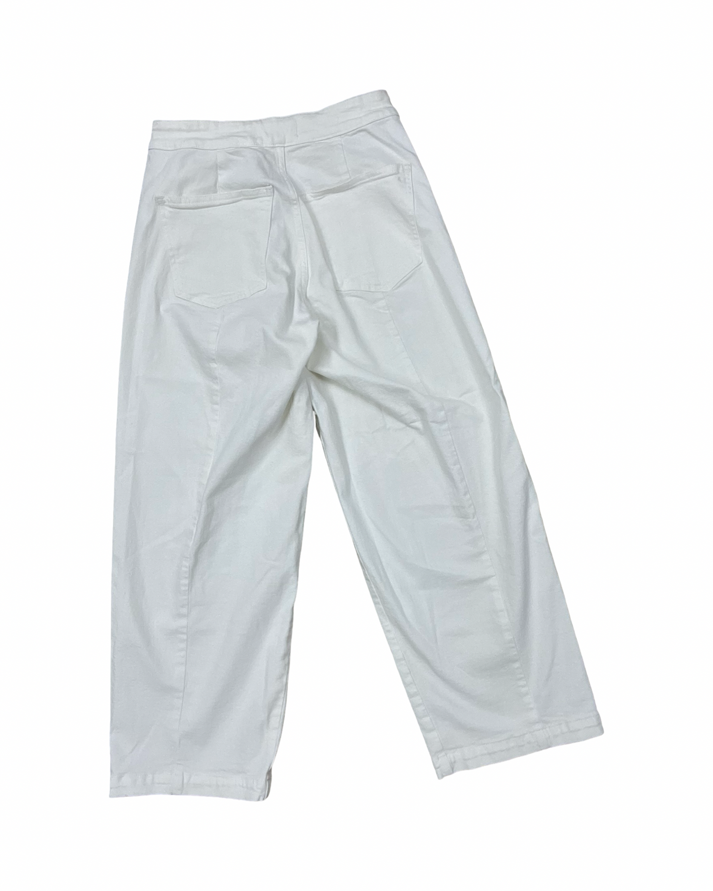 Jeans Wide Leg By Madewell In Cream Denim, Size:4