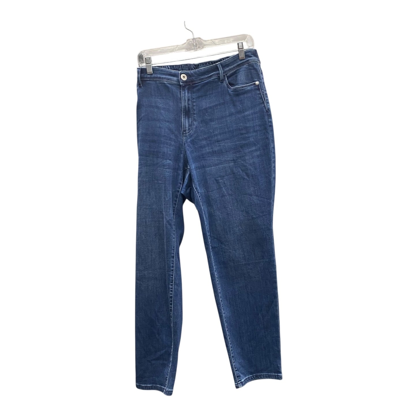 Jeans Straight By J. Jill In Blue Denim, Size:18