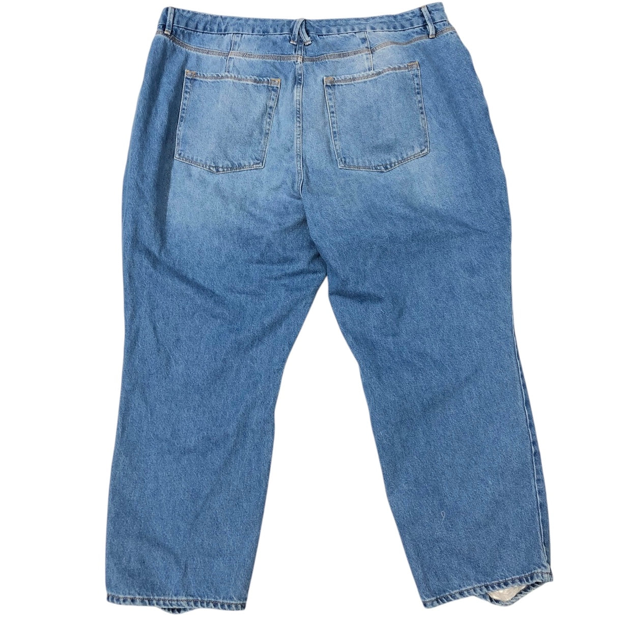 Jeans Straight By Good American In Blue Denim, Size:22