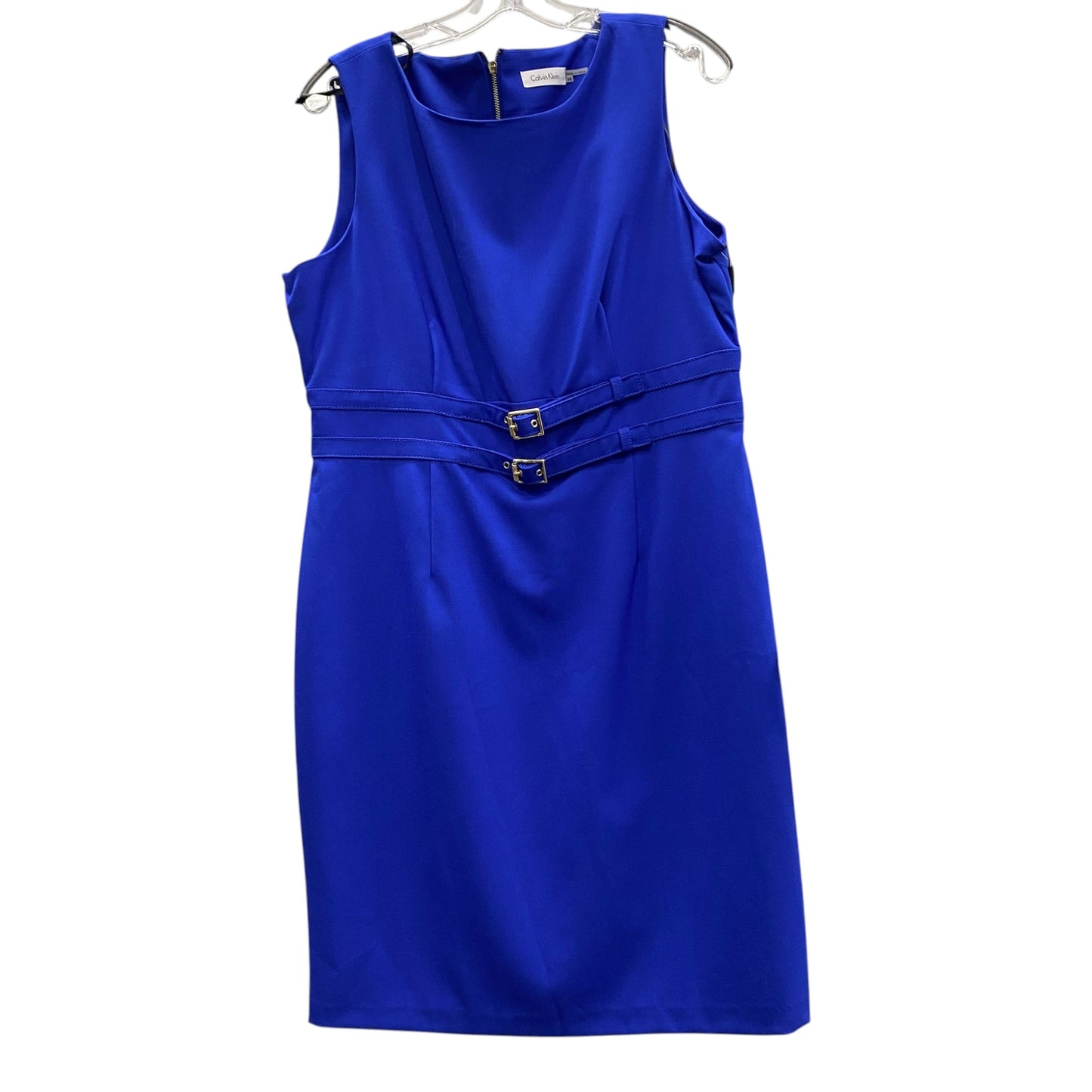 Dress Work By Calvin Klein In Blue, Size:L