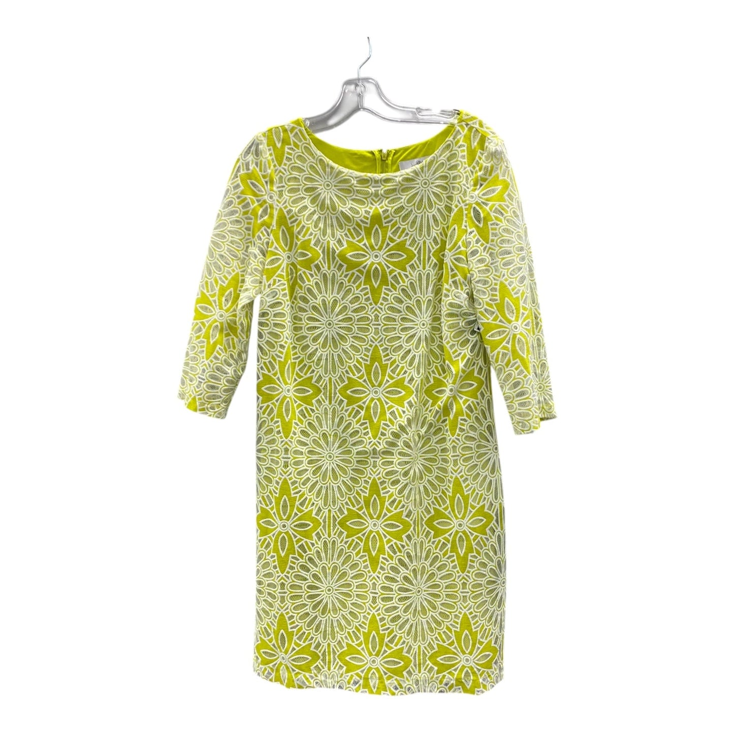 Dress Work By Badgley Mischka In Yellow, Size:M