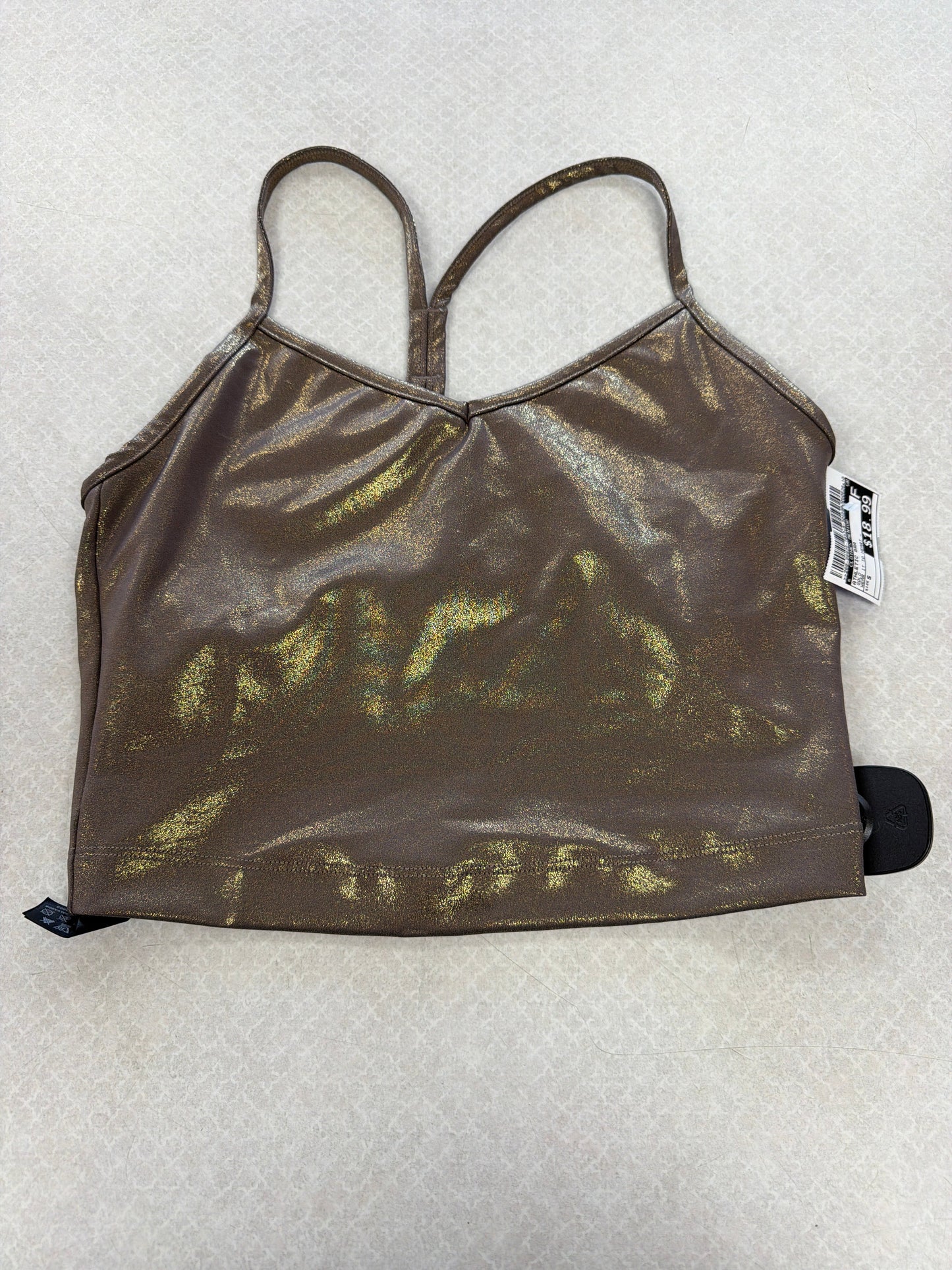 Athletic Bra By Clothes Mentor In Gold, Size:S