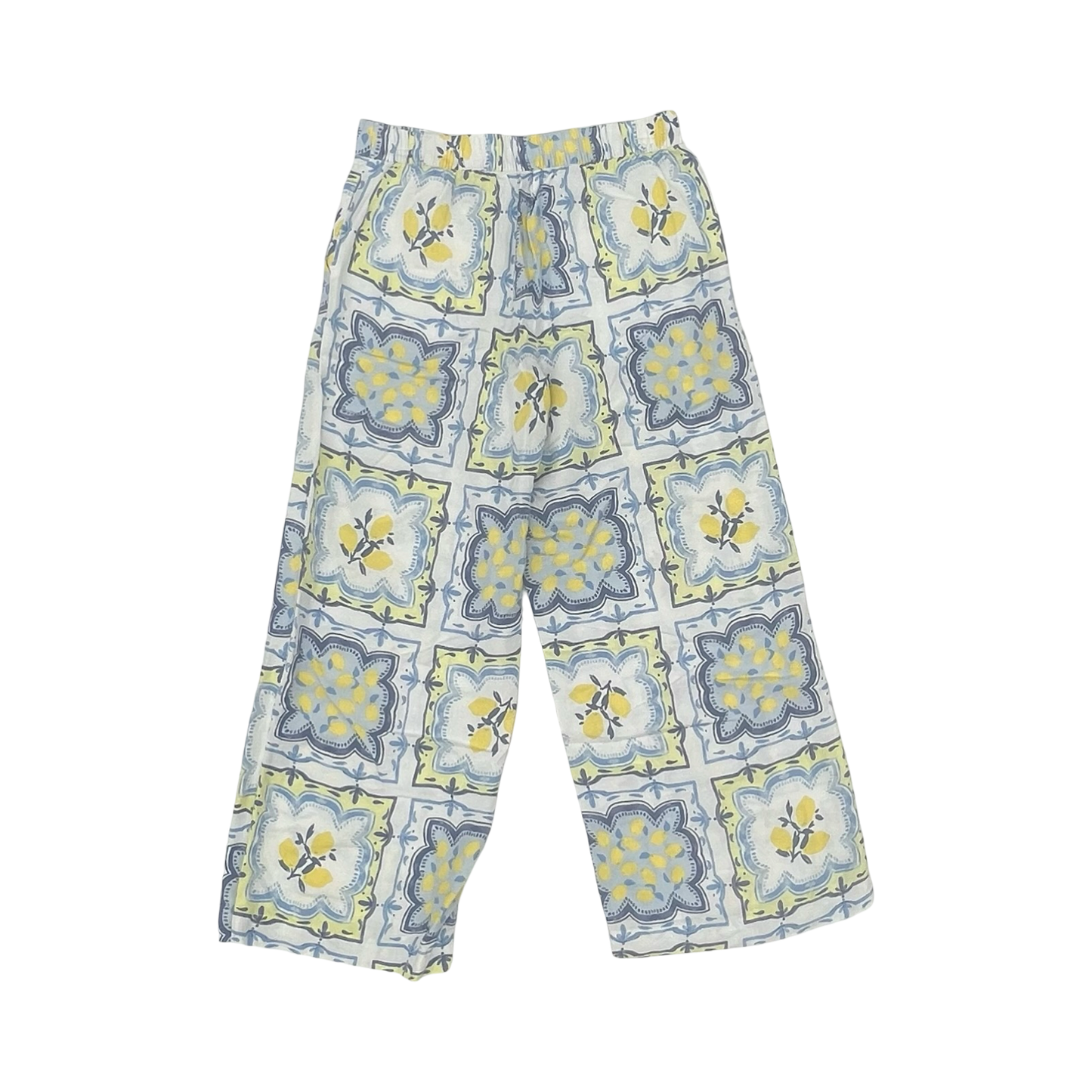 Pants Linen By Loft In Blue & White, Size:M