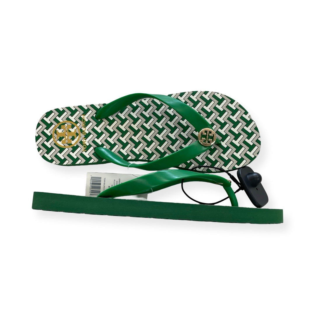 Sandals Designer By Tory Burch In Green, Size:8