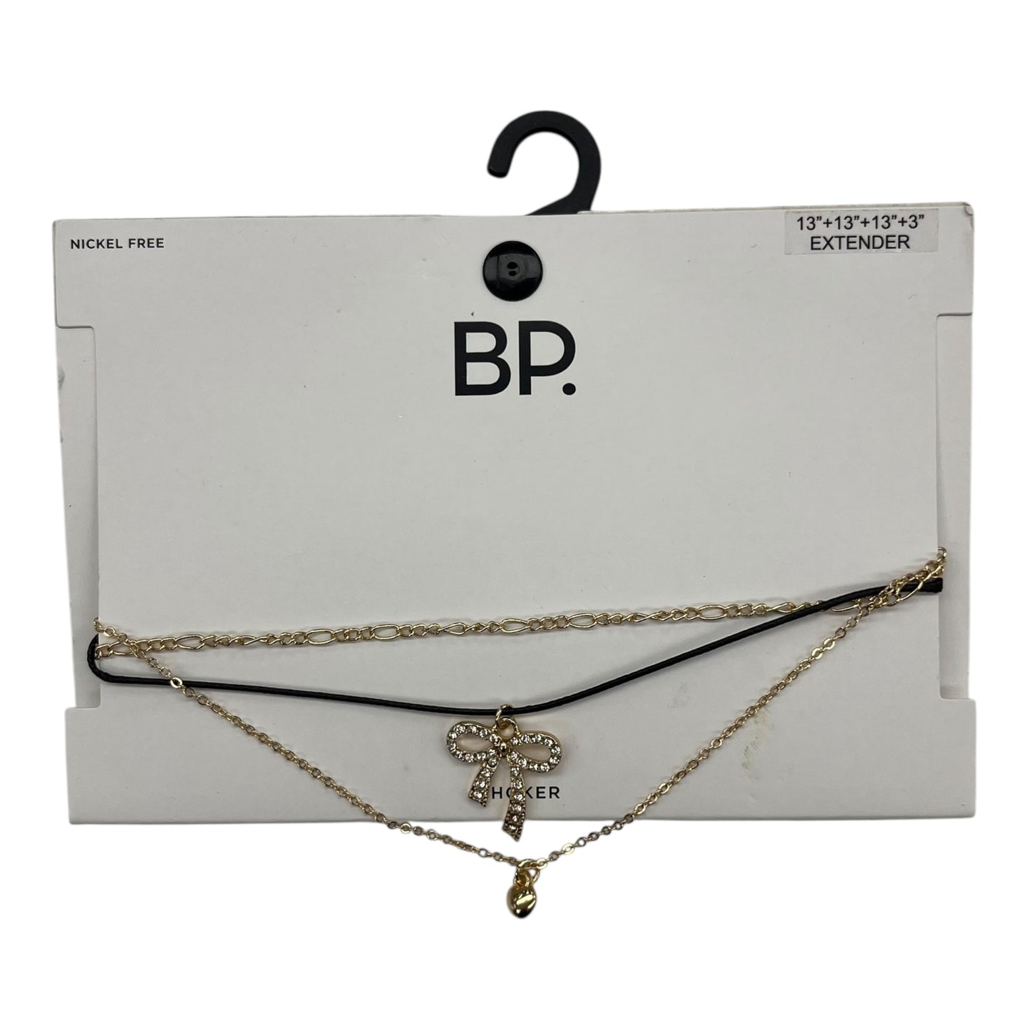 Necklace Other By Bp In Black & Gold, Size:03 Piece Set