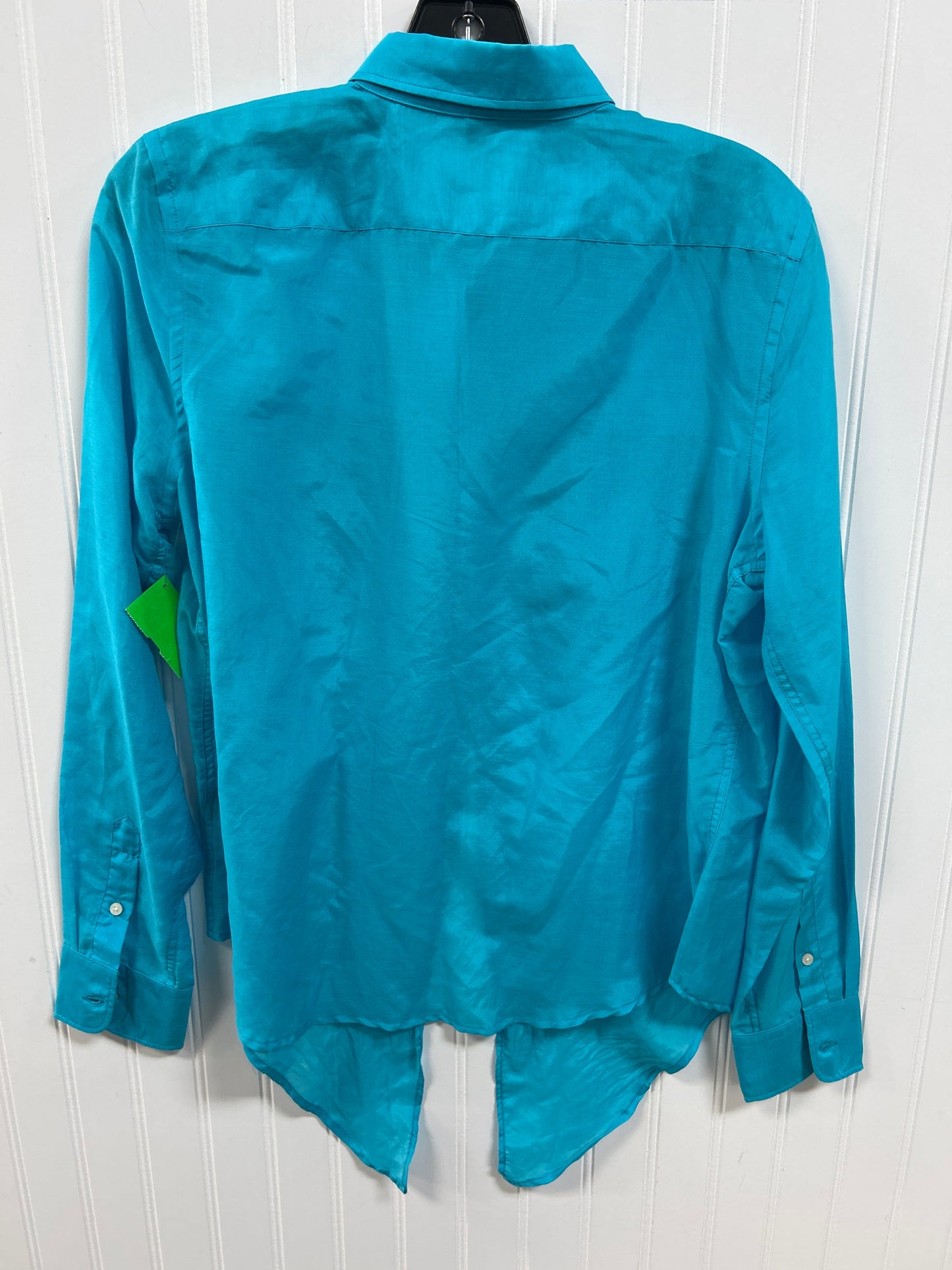Blouse Ls By Lauren By Ralph Lauren In Blue, Size:M