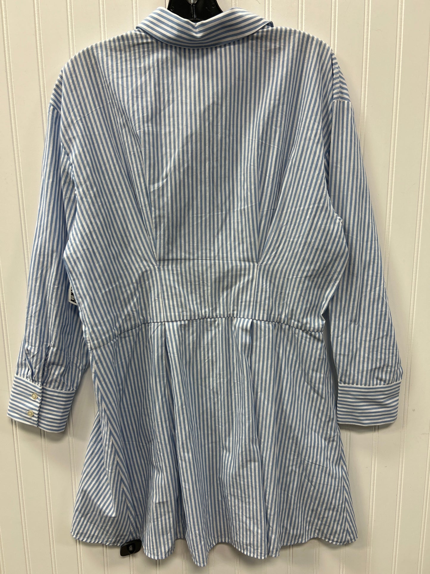 Dress Casual Midi By Abercrombie And Fitch In Blue & White, Size:L