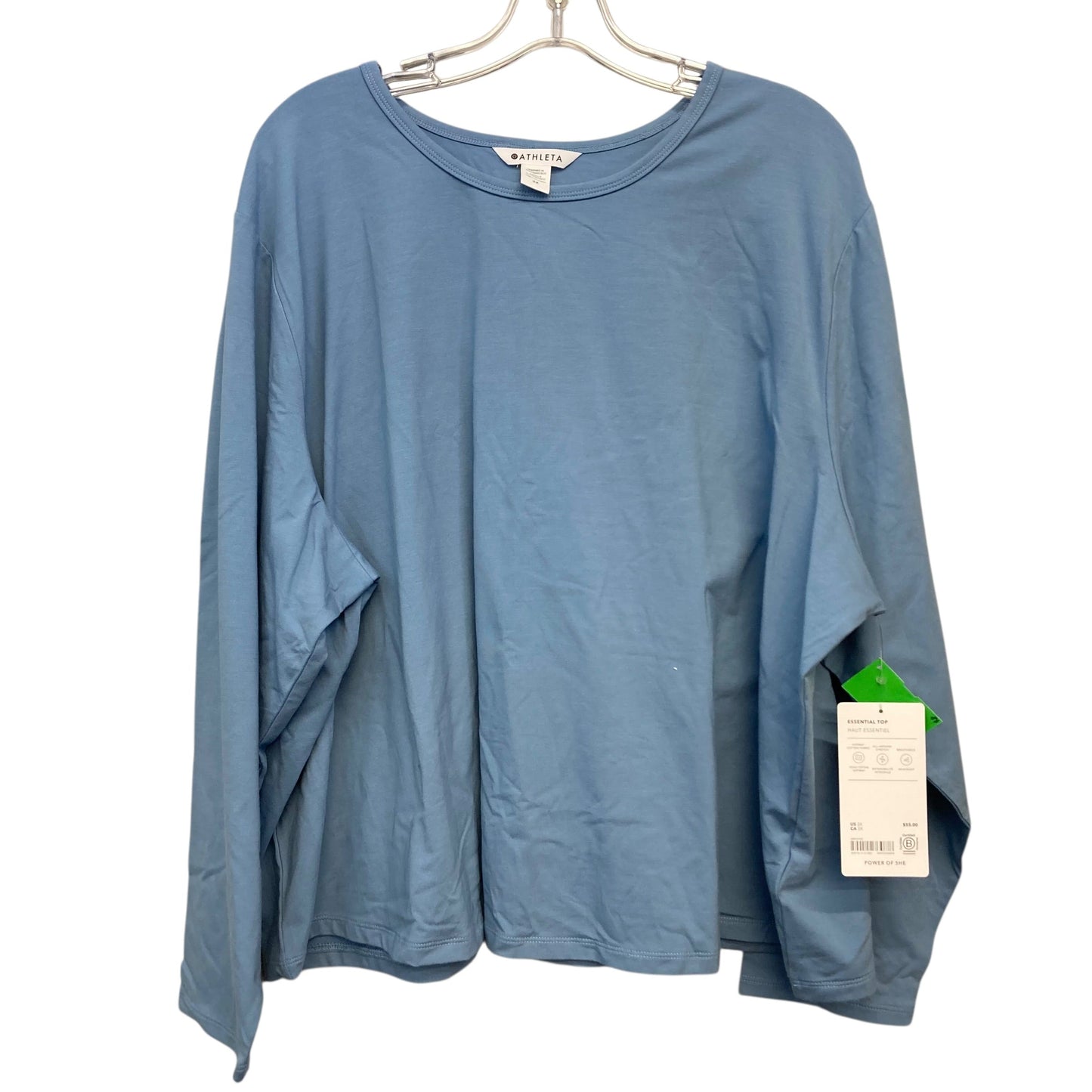 Athletic Top Ls Crewneck By Athleta In Blue, Size:3X